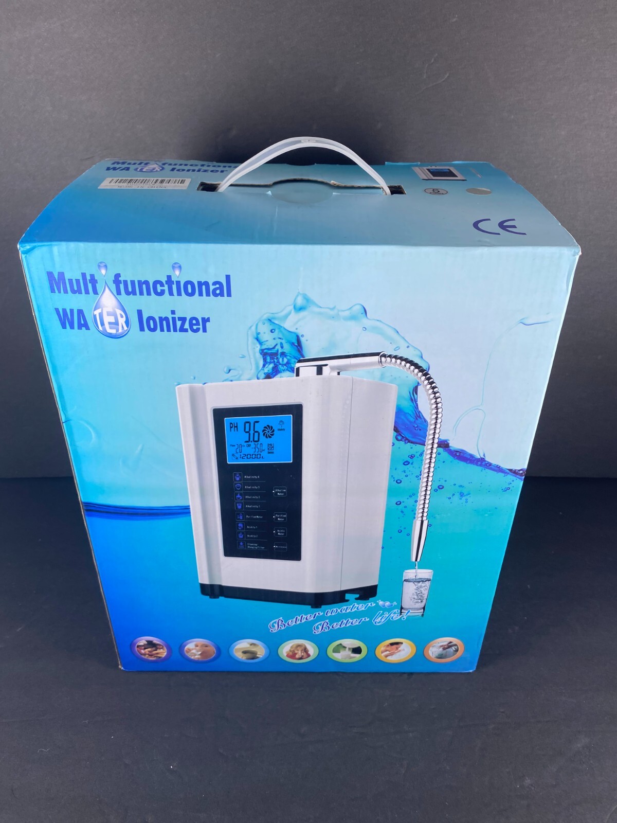 Alkaline Water Ionizer Machine Hydrogen Water Purifier pH4-10.5 Water Filter