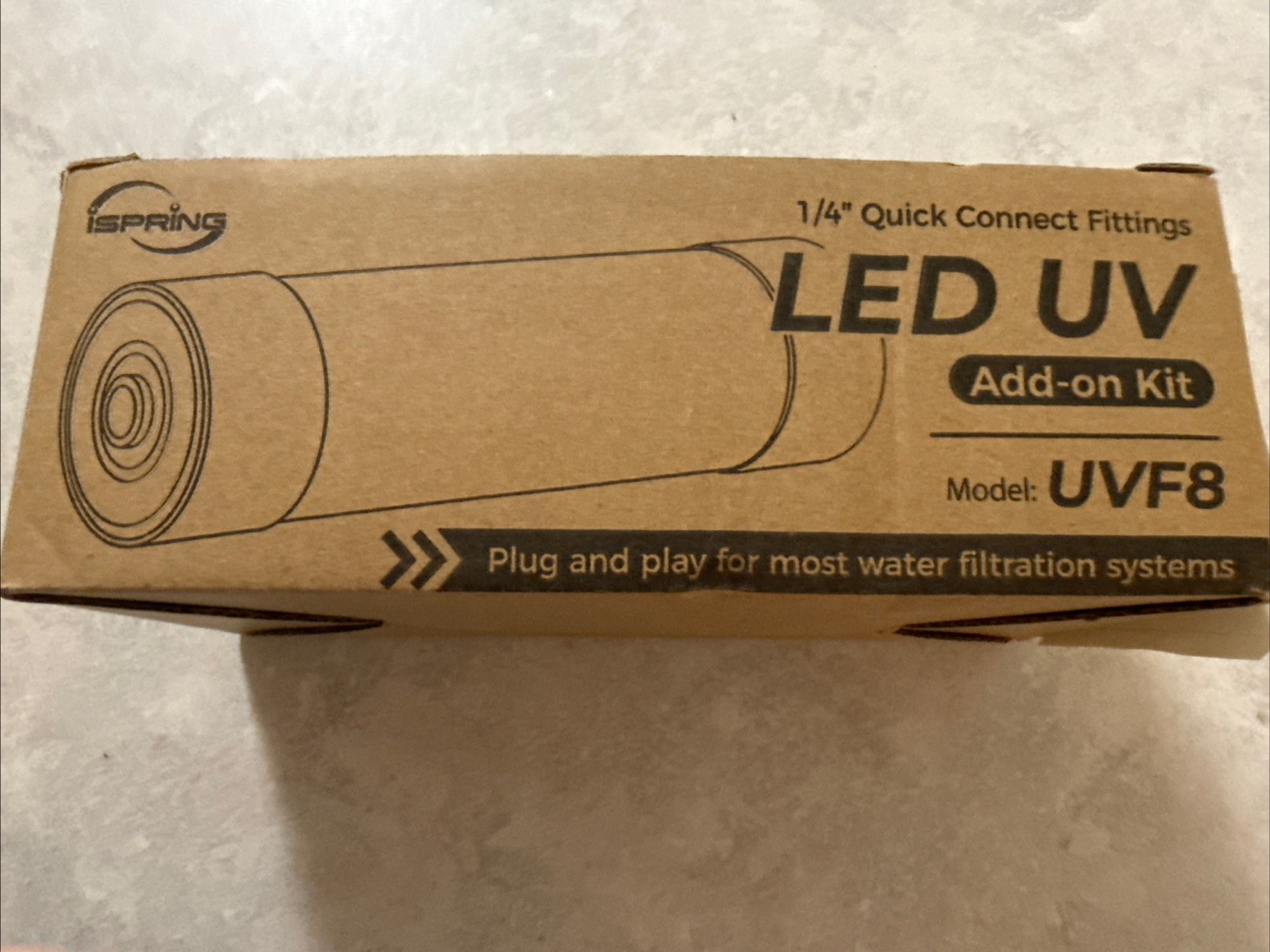 iSpring UVF8 LED UV Sanitizing Add-on Kit for Under Sink Water Filter Systems