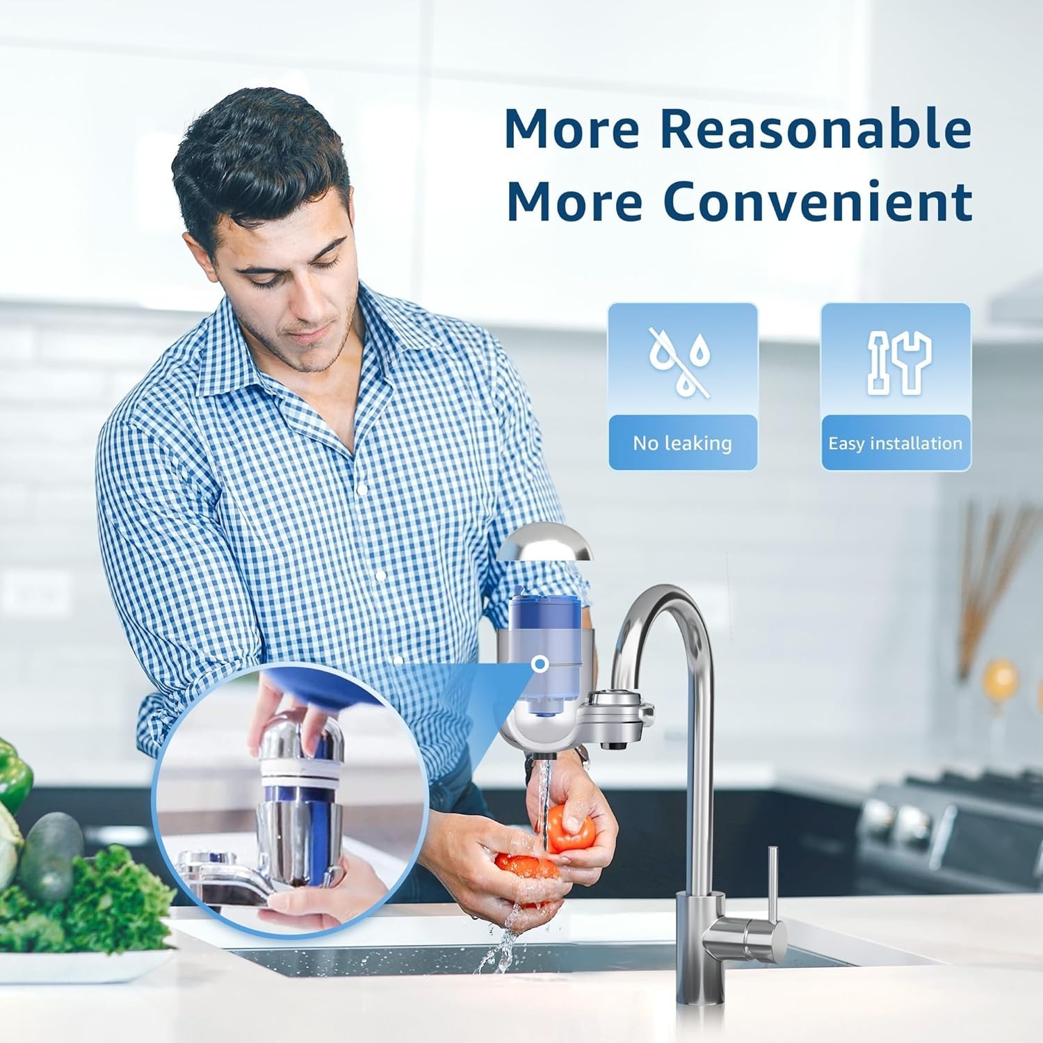 Maxblue C08A Faucet Water Filter, Compatible with RF-9999®,9-Month 900-Gallon(3)