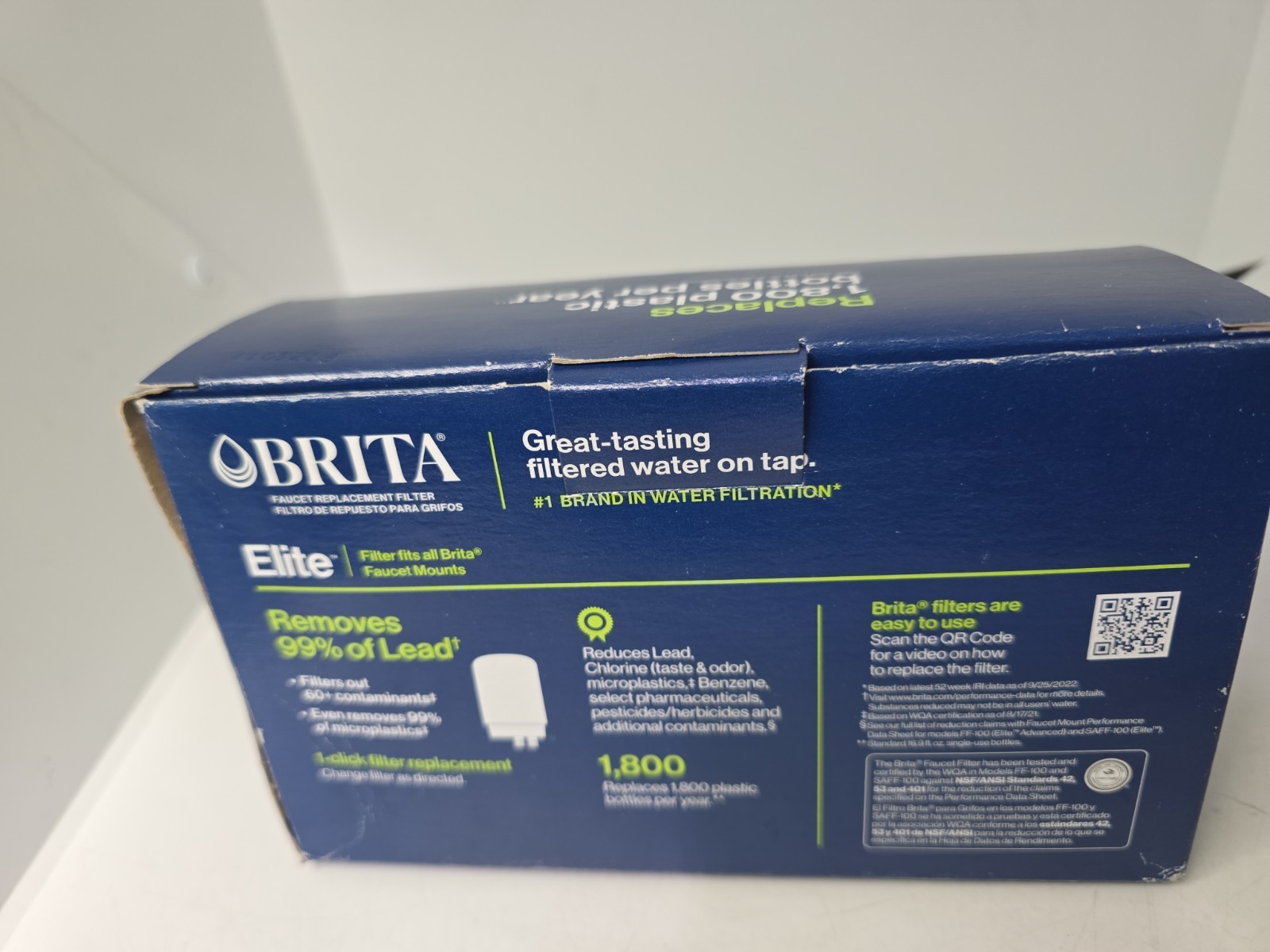 Brita Elite Tap Water Filtration System for Faucets 3 Filters. Removes 99%. D