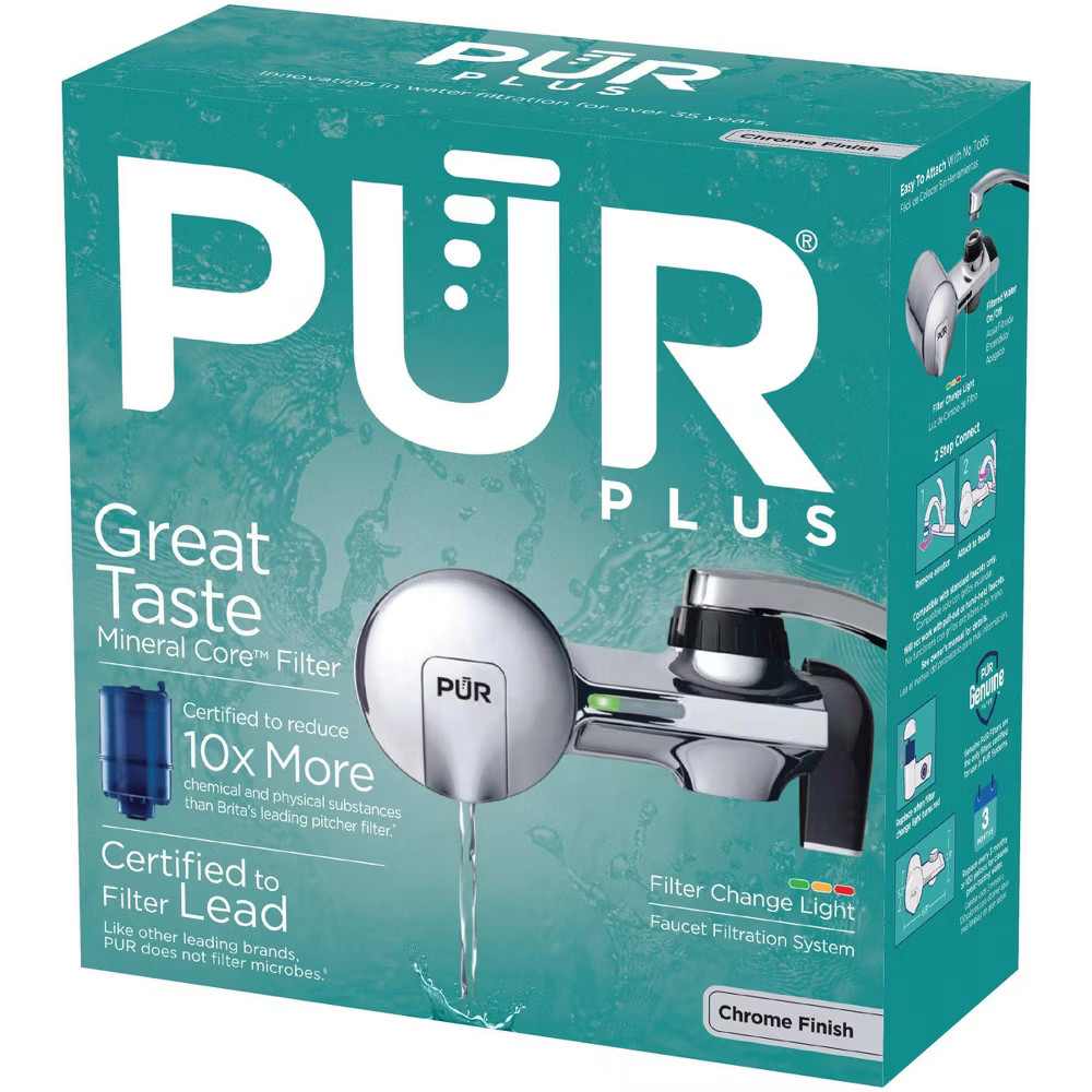 PUR Filtration PLUS Faucet Mount Water Purifier Filter System PFM400H Chrome