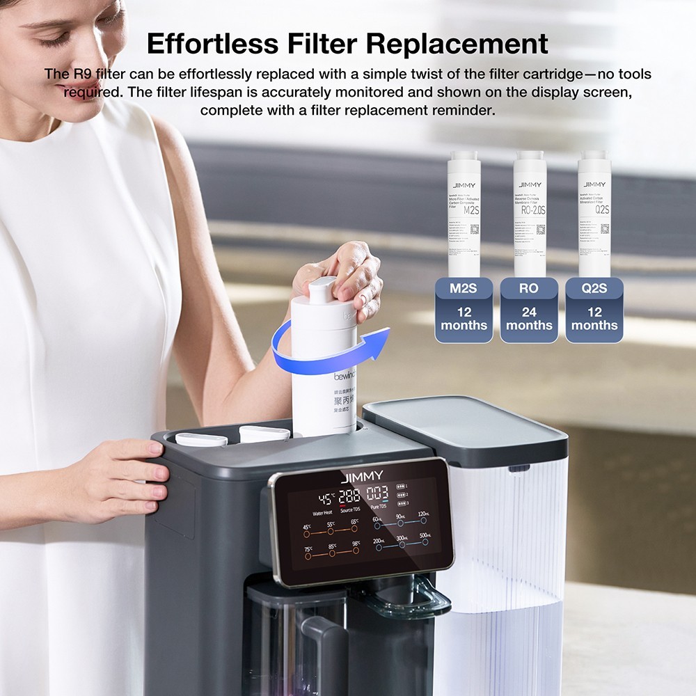 JIMMY R9 Water Filters Reverse Osmosis Water Purifier 3s Heating 7 Temperature