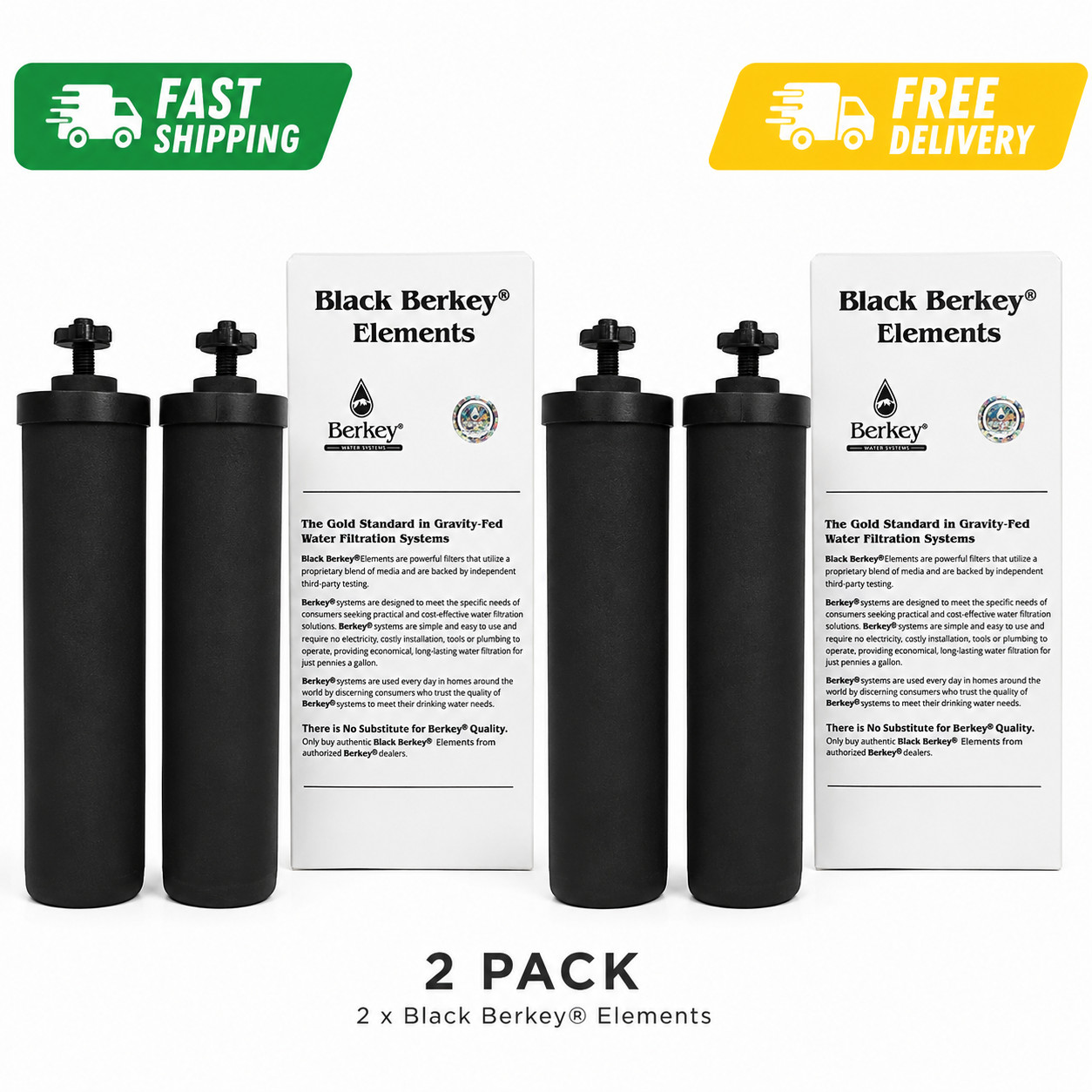 Berkey Authentic Black BB9-2 Water replacement Filters For Berkey Water 2 pack