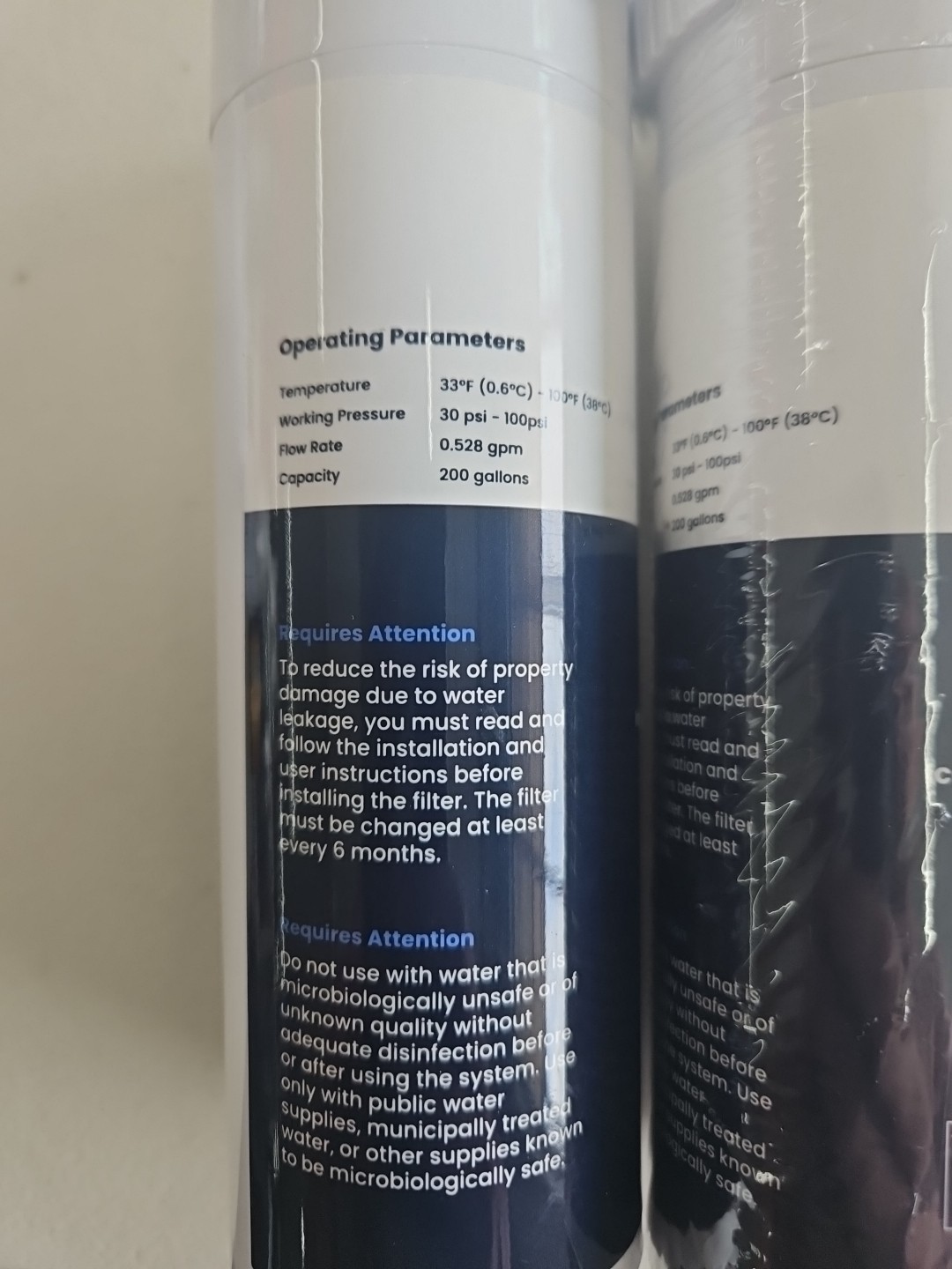 2 Pack GLACIER FRESH GF-XWF Refrigerator Water Filter Replacement for GE XWF