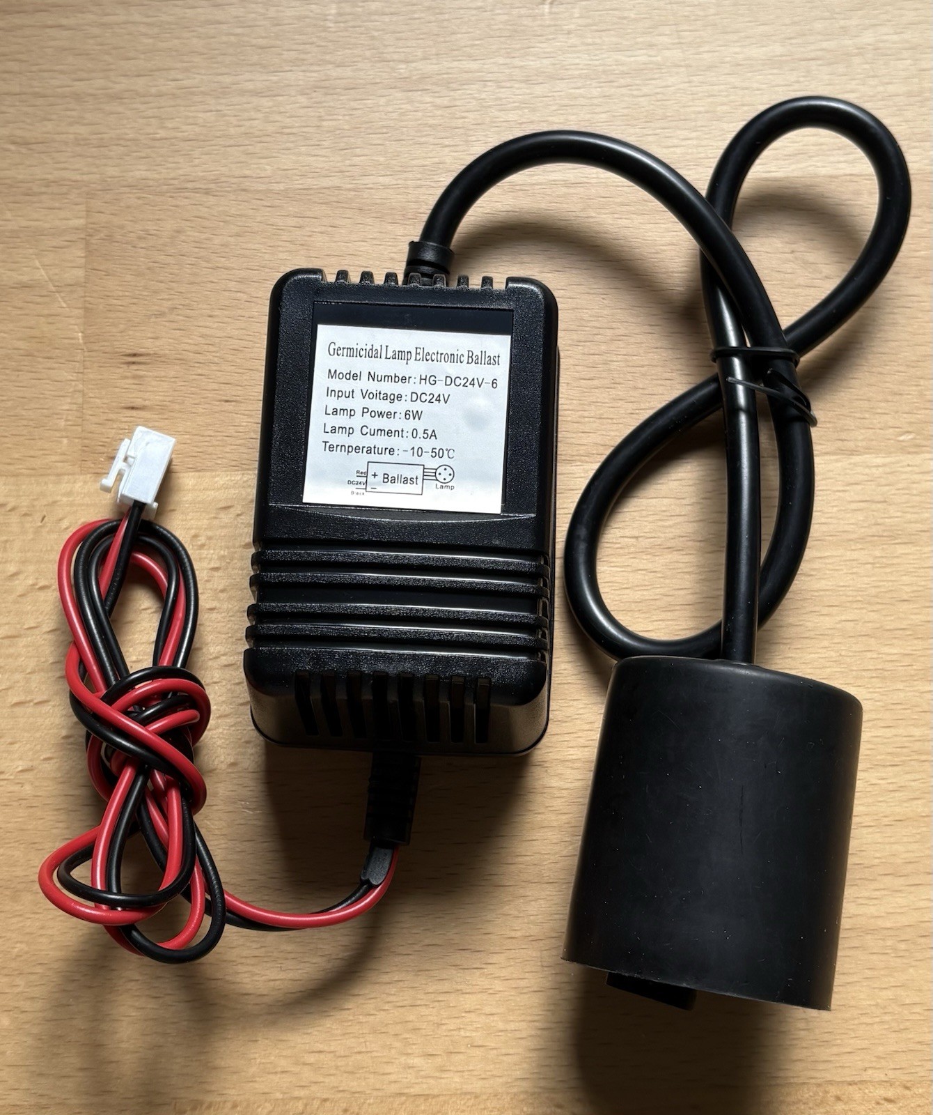 24V Ballast for 6w UV lamp in W01A 6 Stage Filter