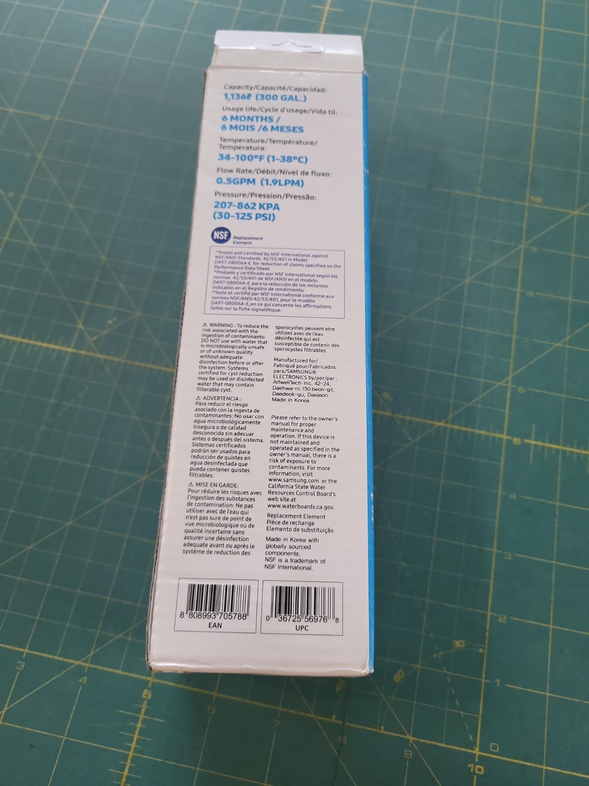 Samsung DA29-00020B HAF-CIN/EXP Refrigerator Ice & Water Filter Genuine Carbon