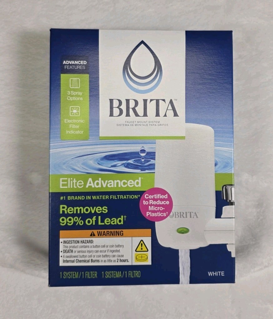 Brita Elite Advanced Tap Water Faucet Filtration System New In Box NIB