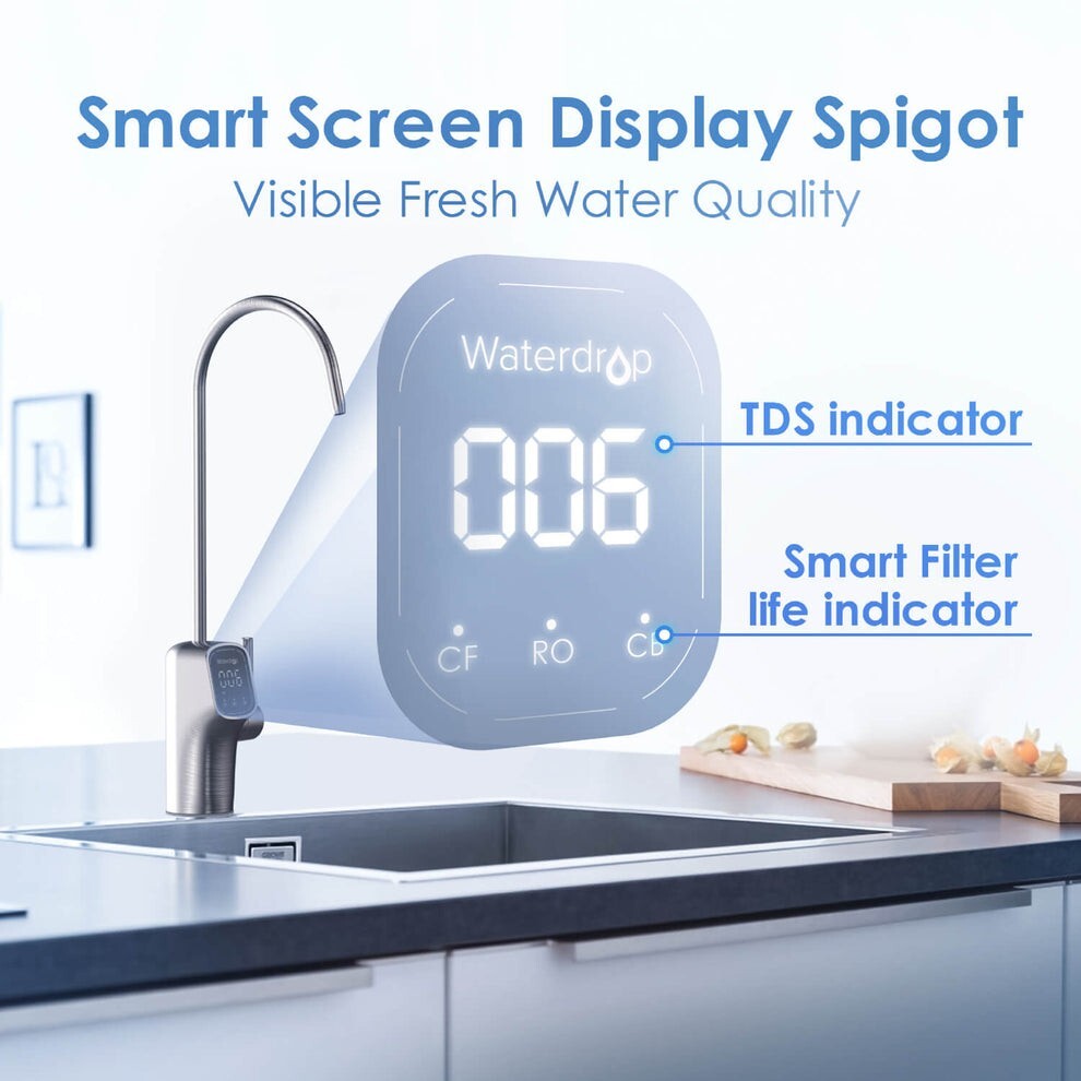 Waterdrop G3P800,800GPD Tankless RO System with UV Sterilizing Light