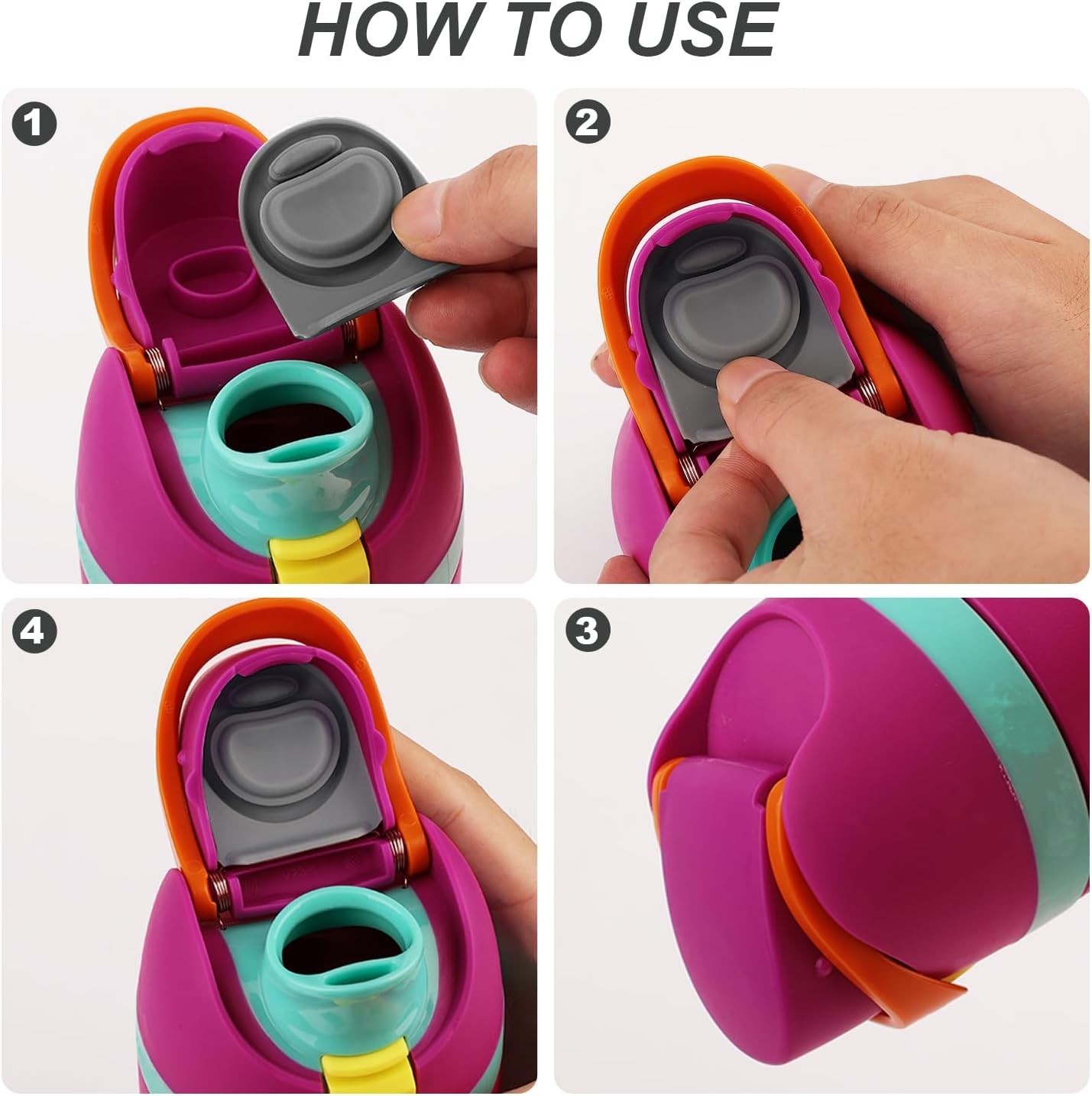 2pcs Replacement Stopper for Owala FreeSip Bottles, Silicone Leak-Proof Plug