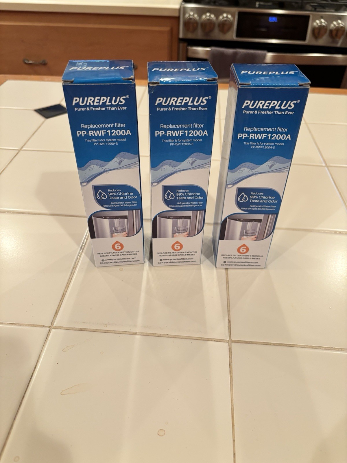 PUREPLUS Replacement Refrigerator Water Filter PP-RWF1200A- 3 Packs