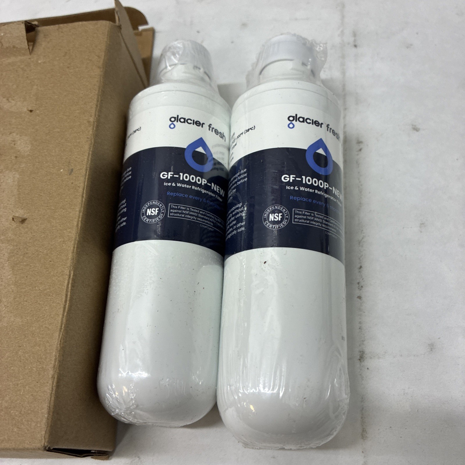2 PACK Glacier Fresh Refrigerator Water Filter GF-1000P for LT1000PC ADQ747935