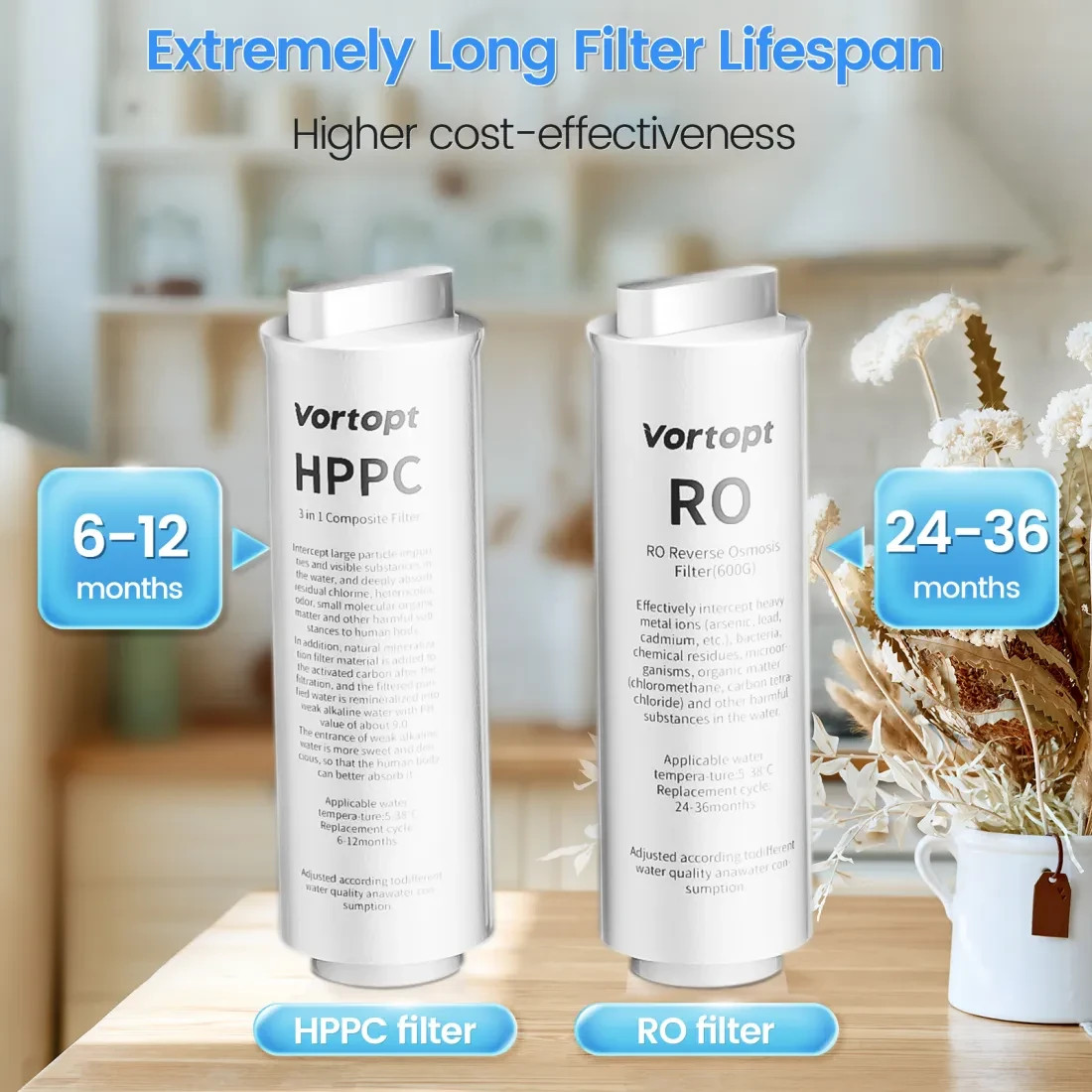 Tankless RO Reverse Osmosis System Water Filter Under Sink Filtration 600 GPD