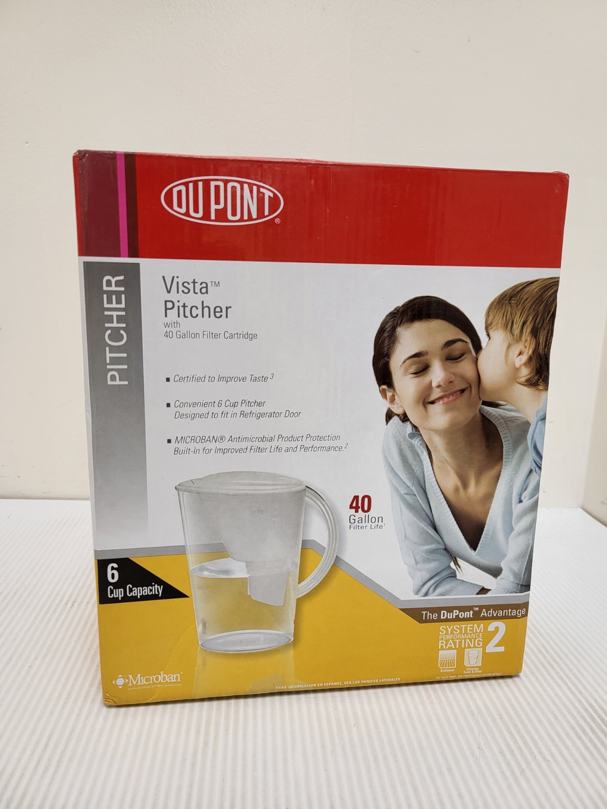 Dupont WFPT075X Vista Water Pitcher With 40 Gallon Filter Cartridge