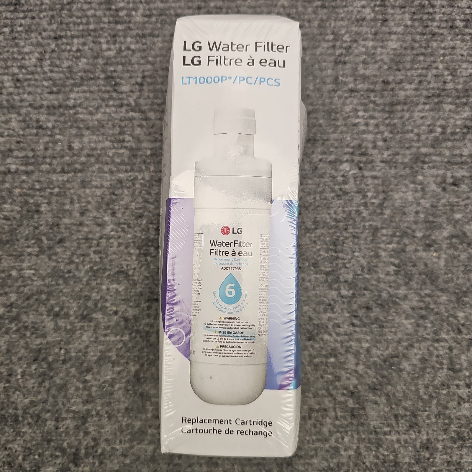 LG Refrigerator Water Ice Filter LT1000P LT1000PC LT1000PCS ADQ747935 Sealed