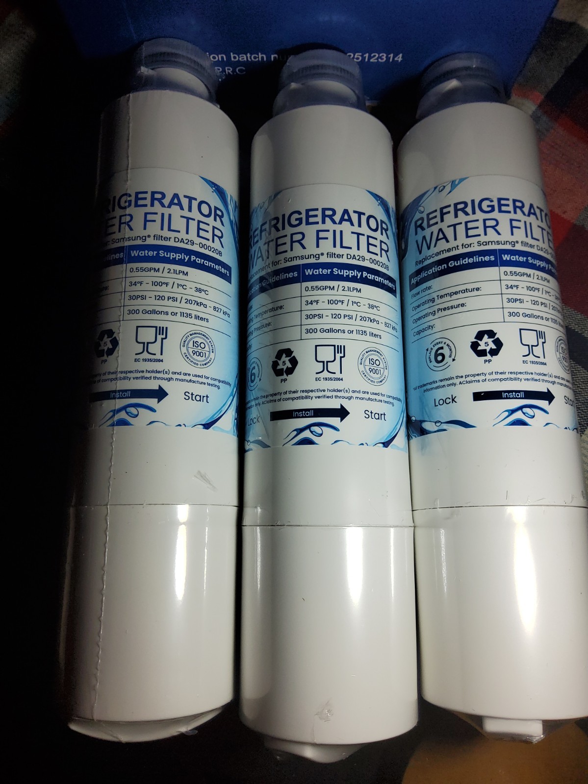 DA29-00020B Replacement for Samsung Water Filter HAF-CIN HAF-CIN,3 Pack Sealed