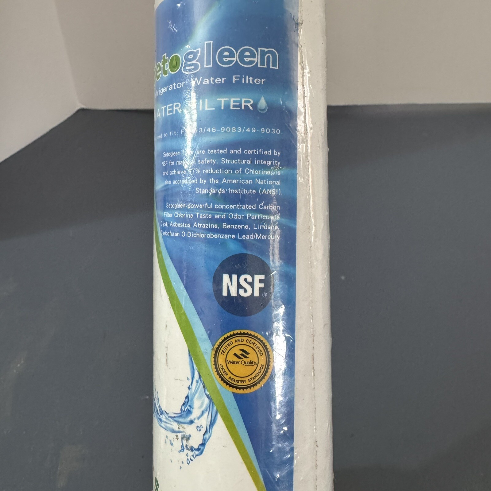 Setogleen Refrigerator Water Filter 1 Pack Fits Filter 3 46-9083 49-9030