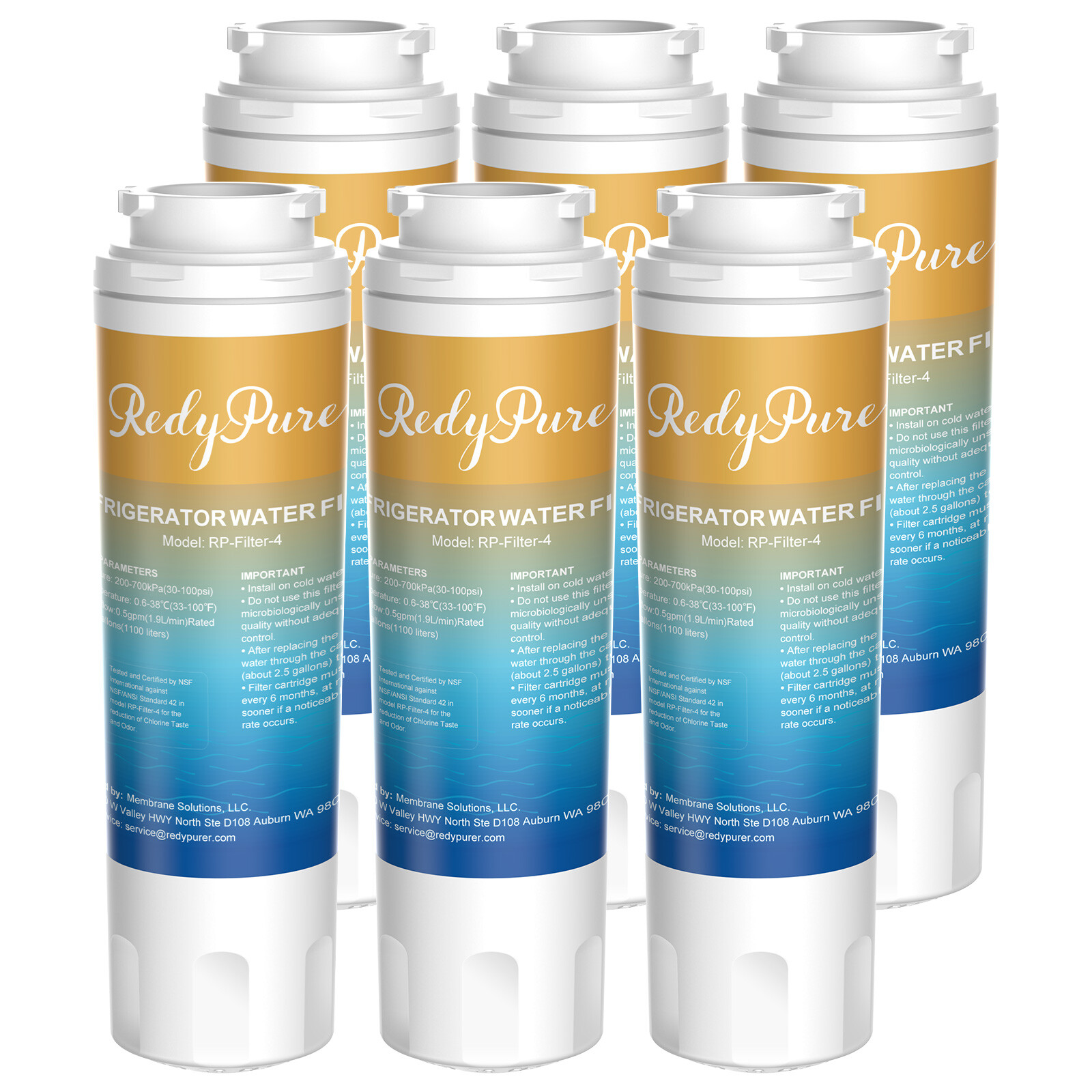 6 Pack Fit for Maytag UKF8001 UKF8001A PG-8001 PH21500 Refrigerator Water Filter