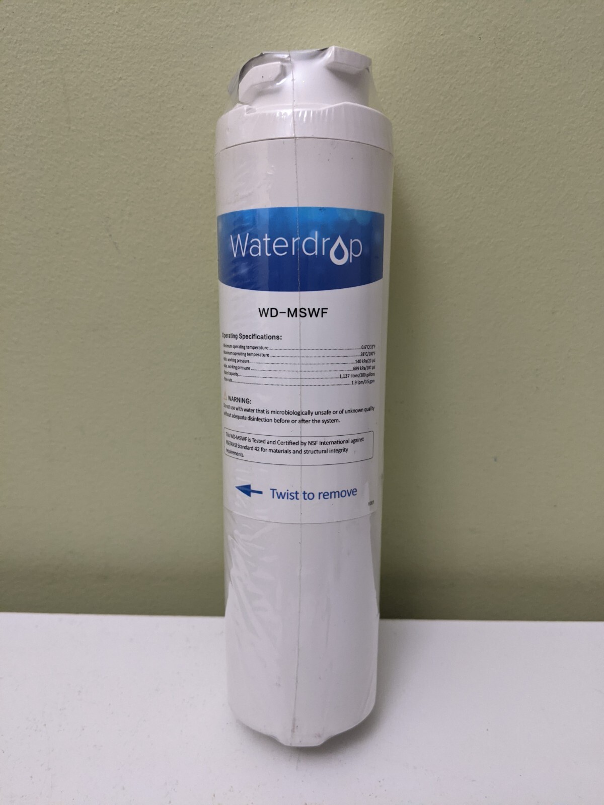 Waterdrop Refrigerator Water Filter Model WD-MSWF