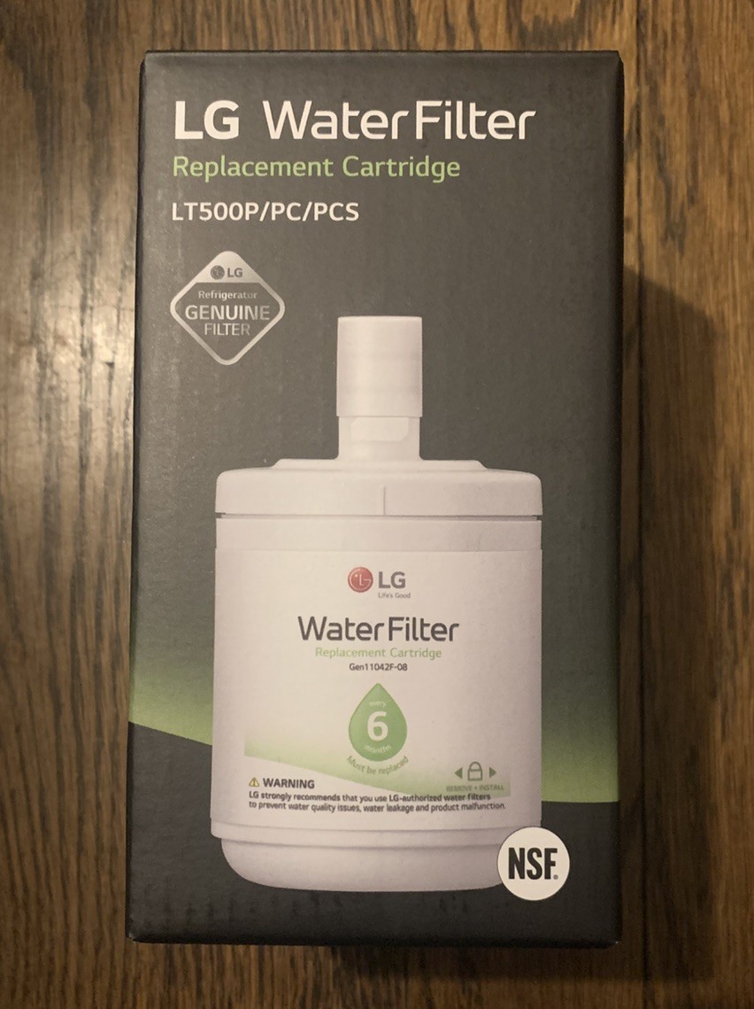LG Water Filter Replacement Cartridge LT500P/PC/PCS Gen11042F-08 Genuine