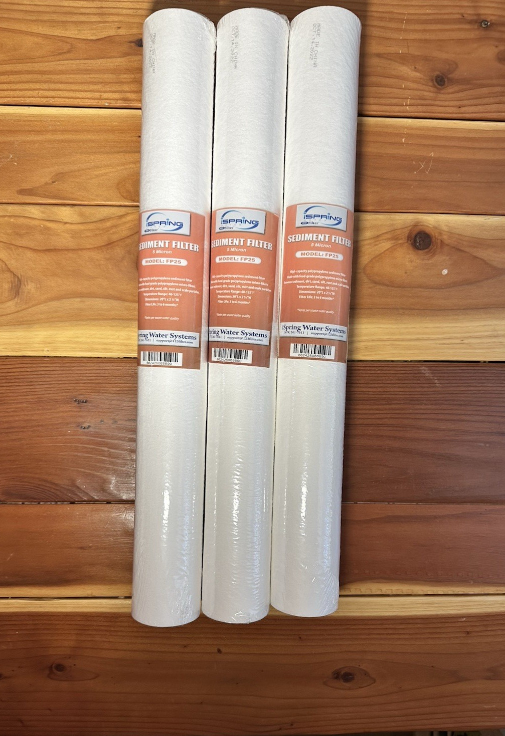 iSpring Sediment Filter FP25 3 Pack- 5 Micron 20 X 2 1/2 (20″x2.5″) Ships Free