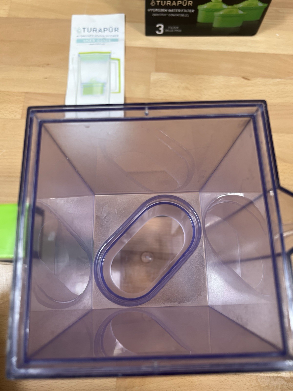 Turapur Hydrogen Water Filter Pitcher Green – Preowned + 9 New Filters In Box
