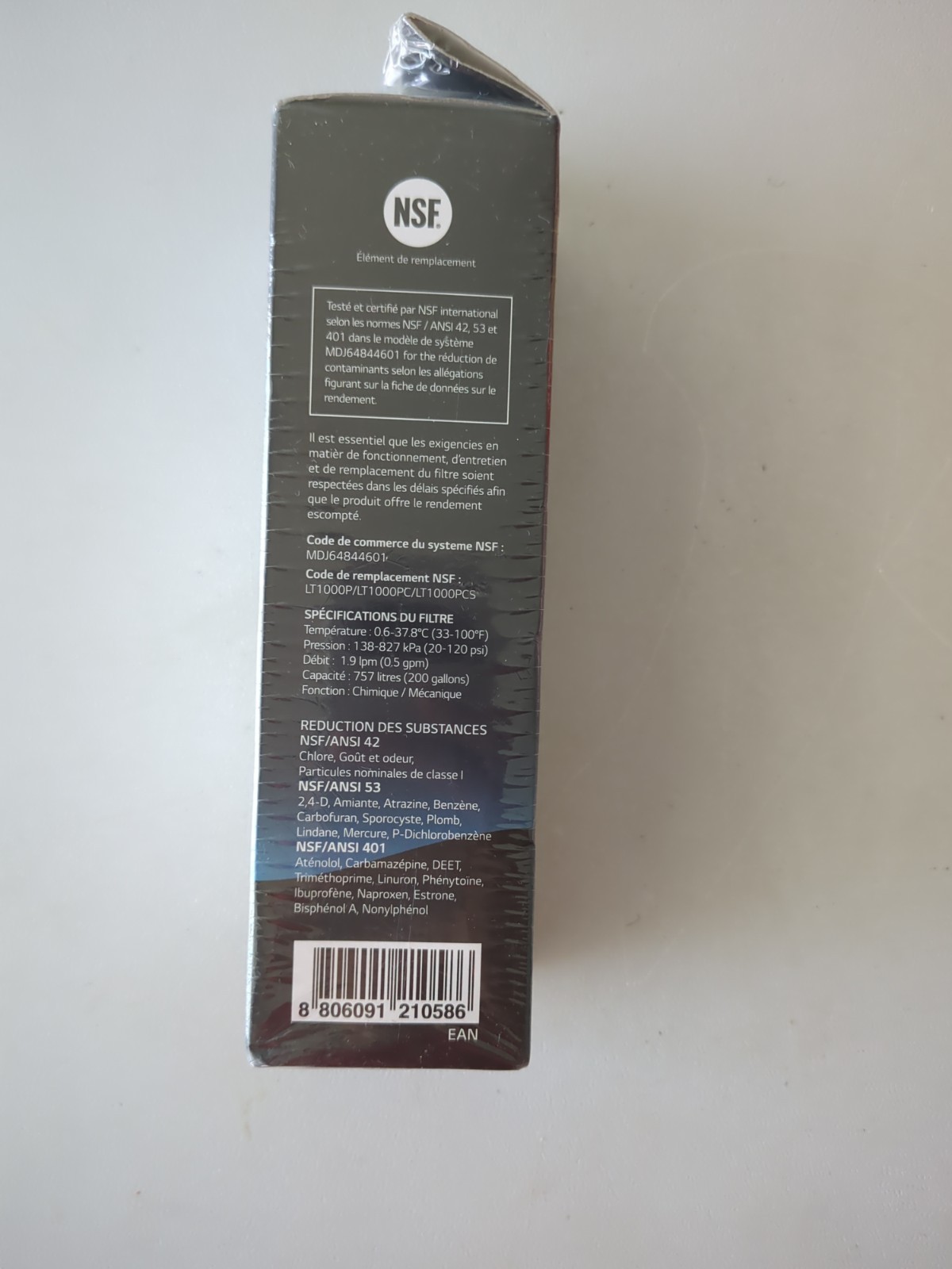 LG LT1000P Water Filter Replacement Cartridge LT1000PC/PCS – NSF