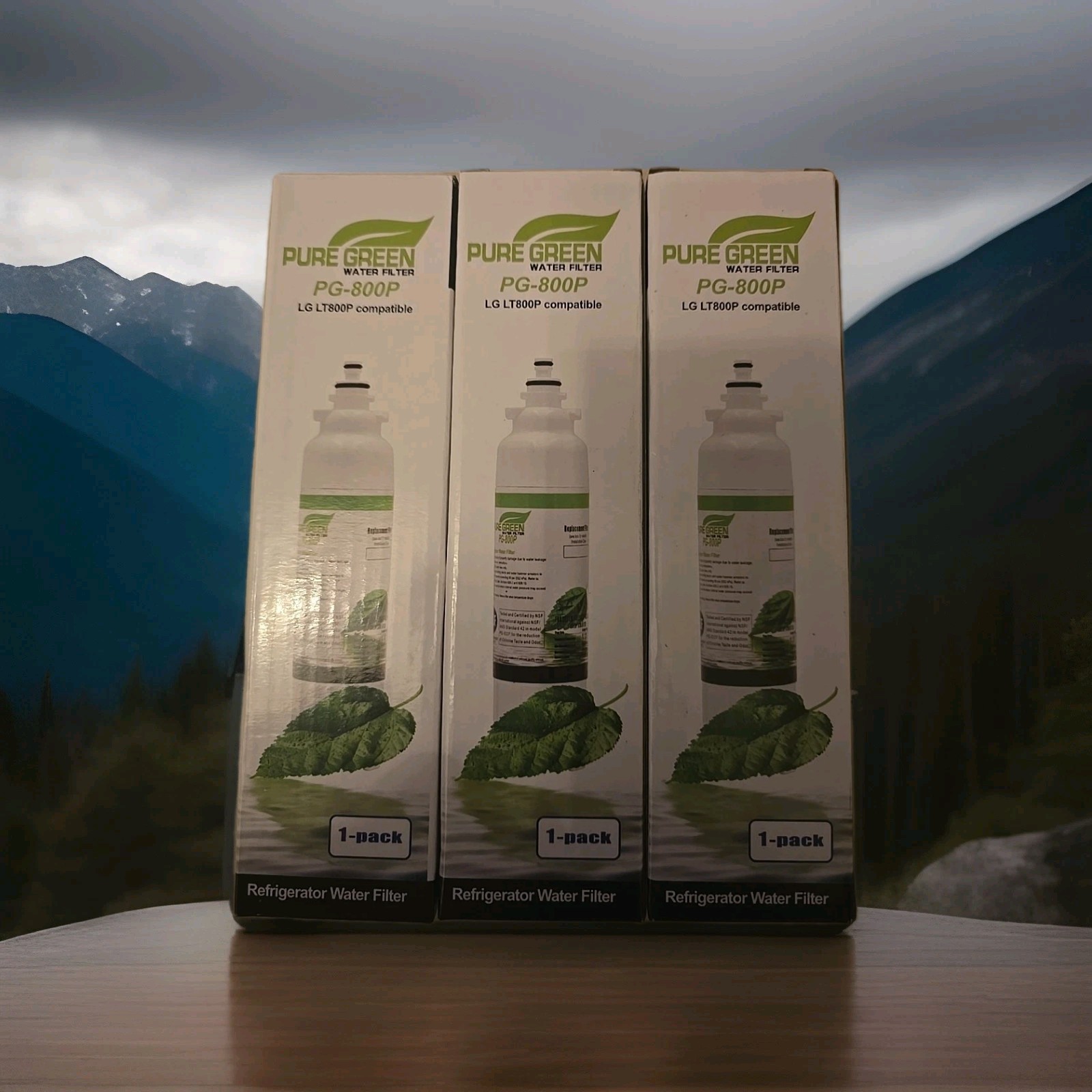 Pure green For LG & KENMORE LG LT800P Refrigerator Water Filters 3 Sealed Pack