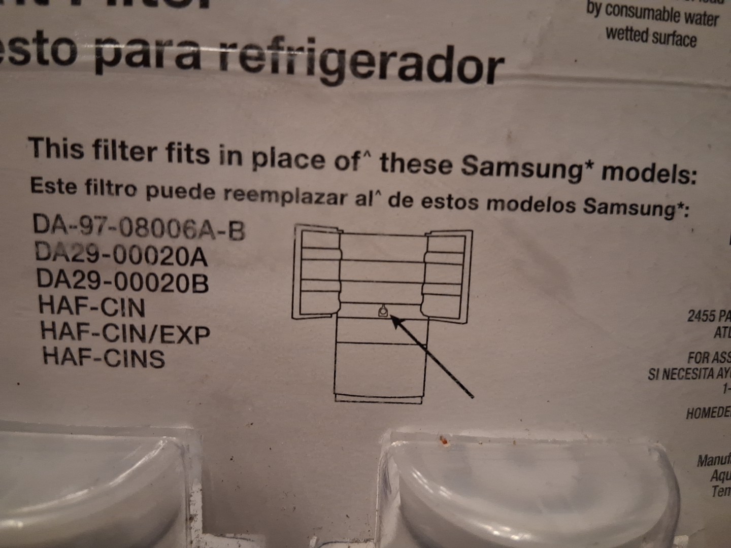 2 Pack HDX Refrigerator Samsung Replacement Box Filters Box 50