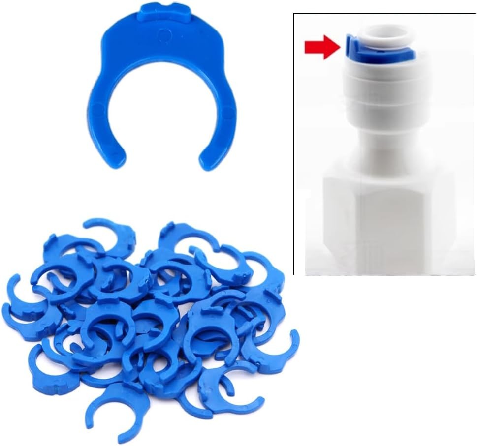 RO Water Filter Locking Clips 100 Pcs 1/4 3/8