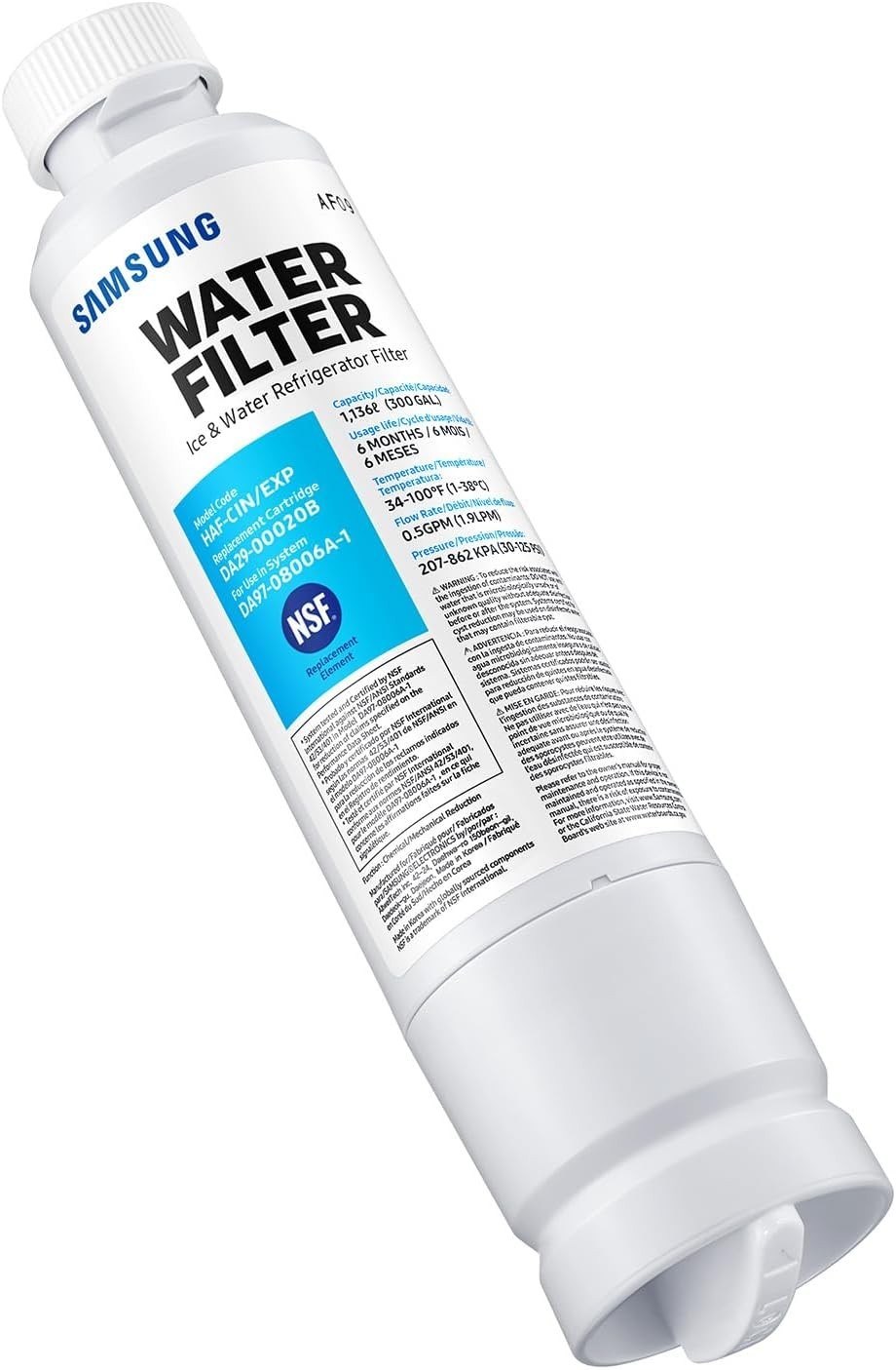 Refrigerator Water Filter Samsung HAF-CIN-2P Expensive Reduces 99 Percent