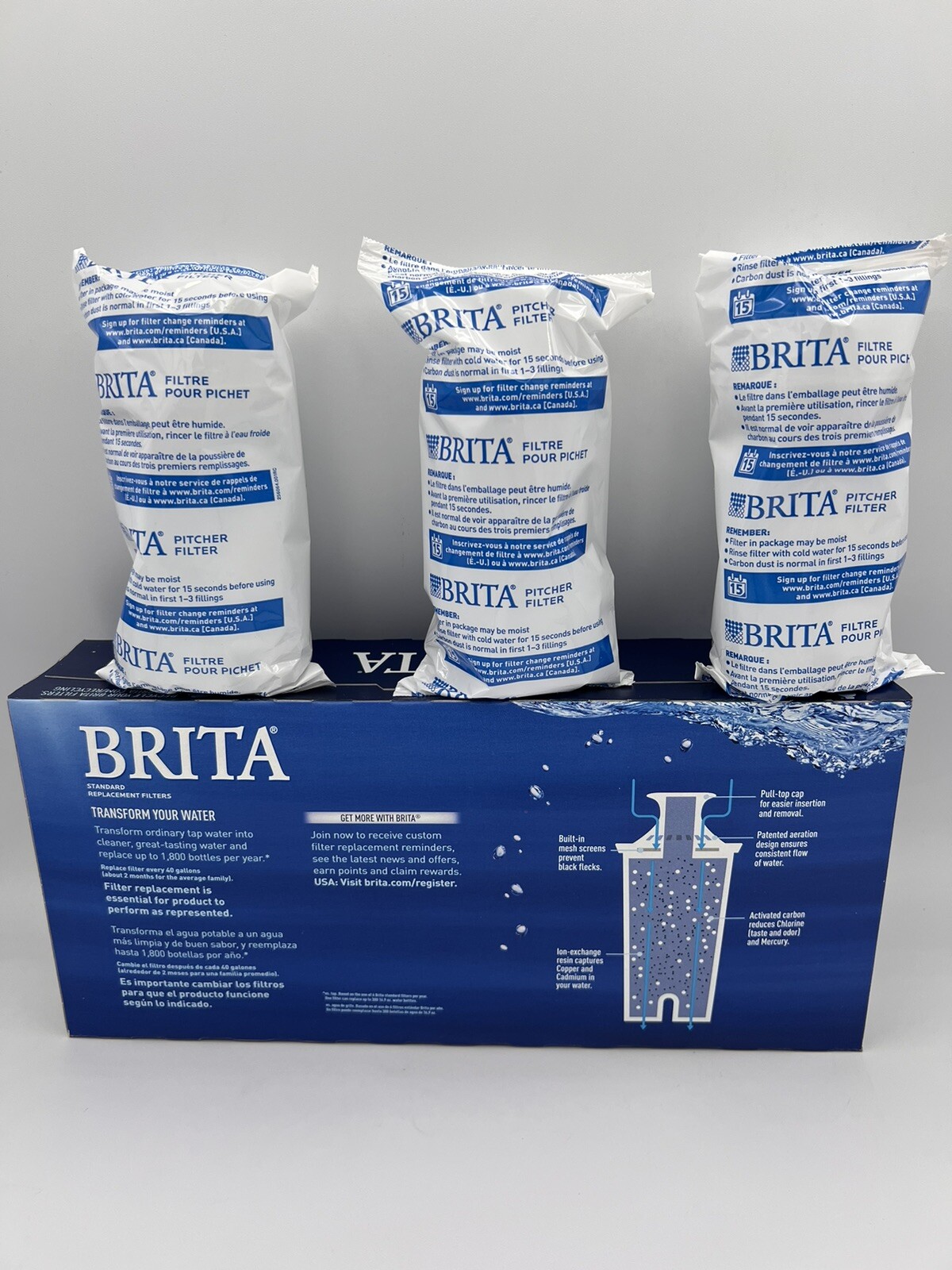 New! Brita Model OB03 Pitcher Replacement Filters, Pack of 8