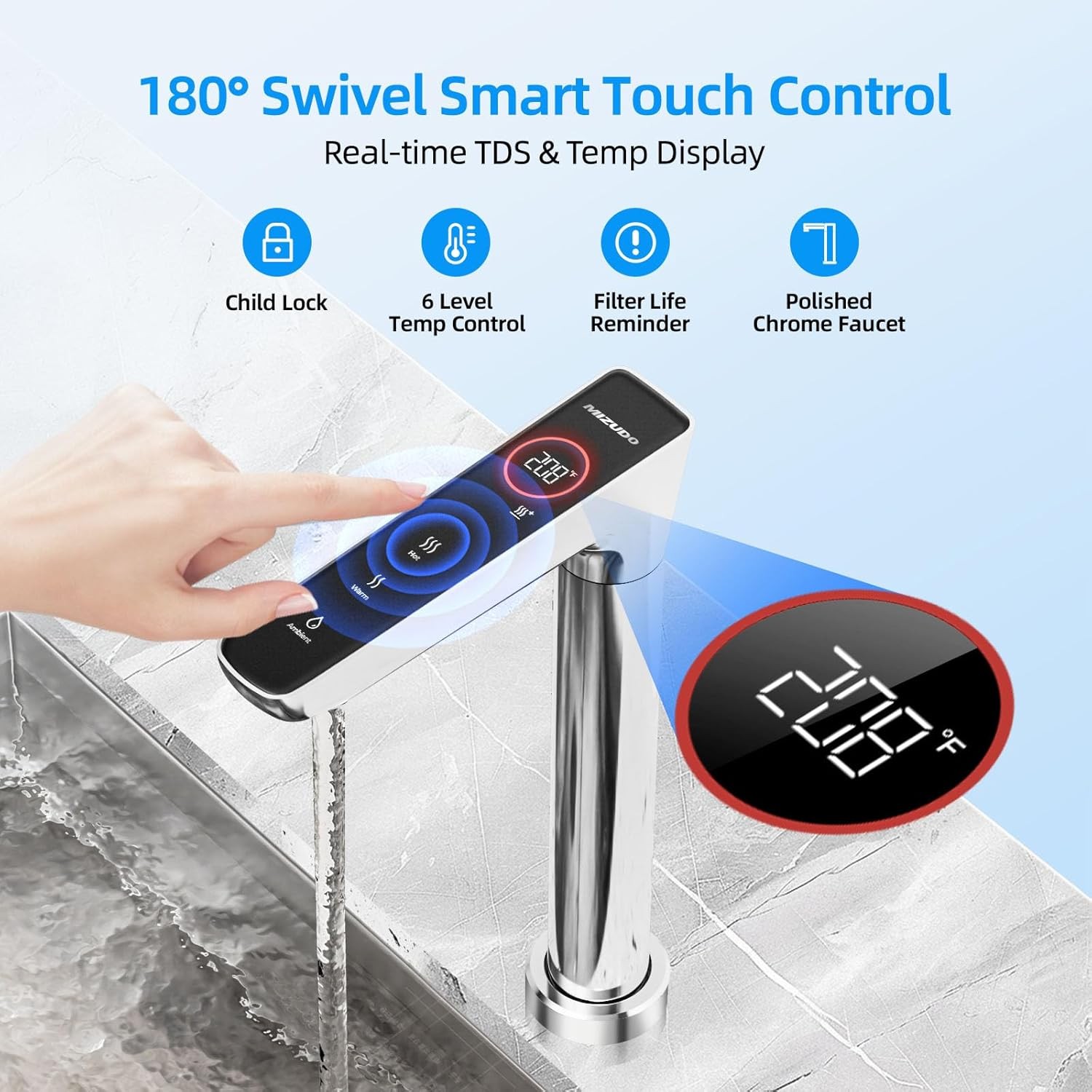 Used- 800GPD Reverse Osmosis System Instant Hot Water Dispenser 10-Stages 2-in-1