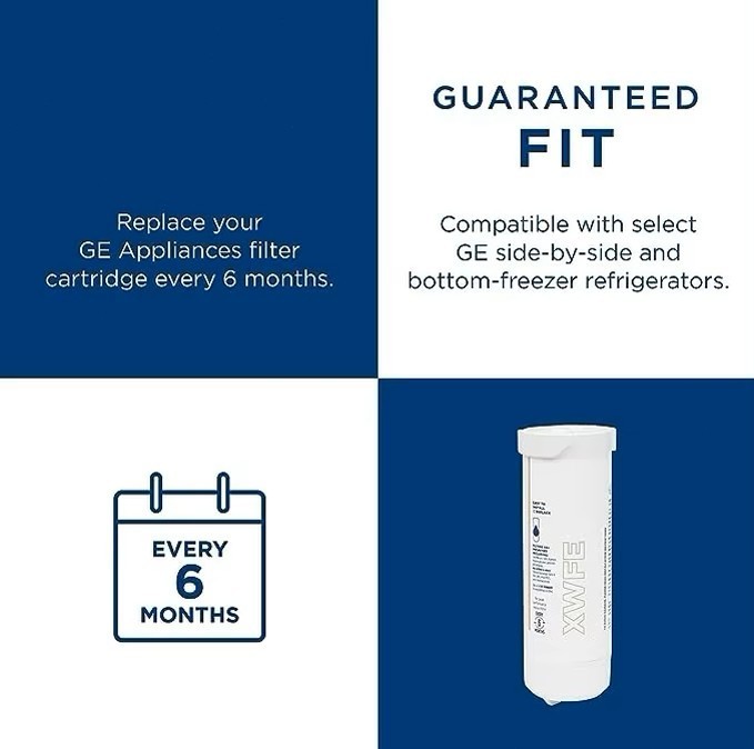 GE XWFE Refrigerator Water Filter Replacment Without Chip