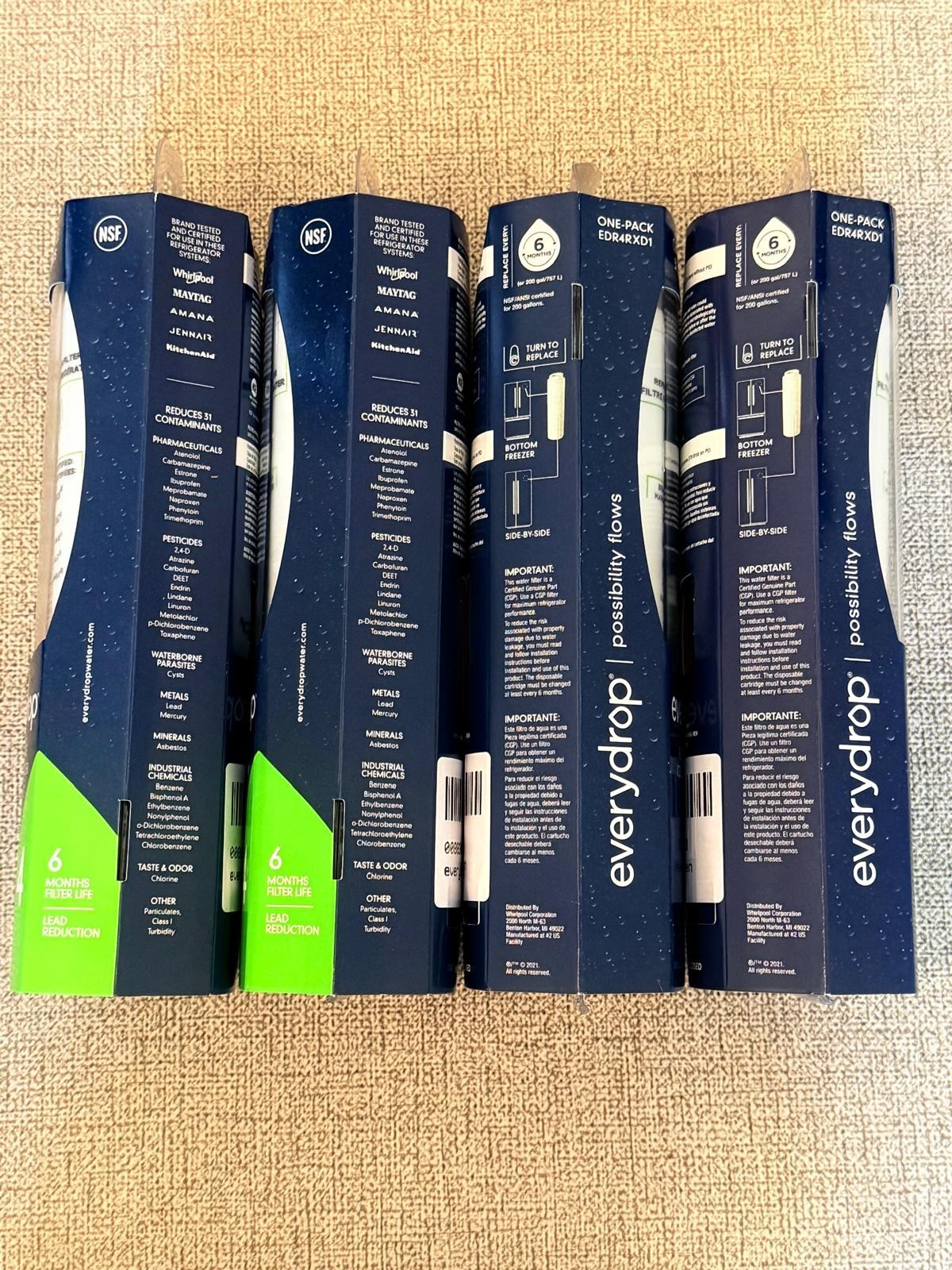 EveryDrop Filter 4 Refrigerator Ice & Water Filter EDR4RXD1 Whirlpool Maytag Ama