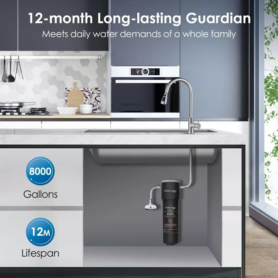 Waterdrop 10UA Under Sink Water Filter System With RF10*2 Water Filter,8000 GAL