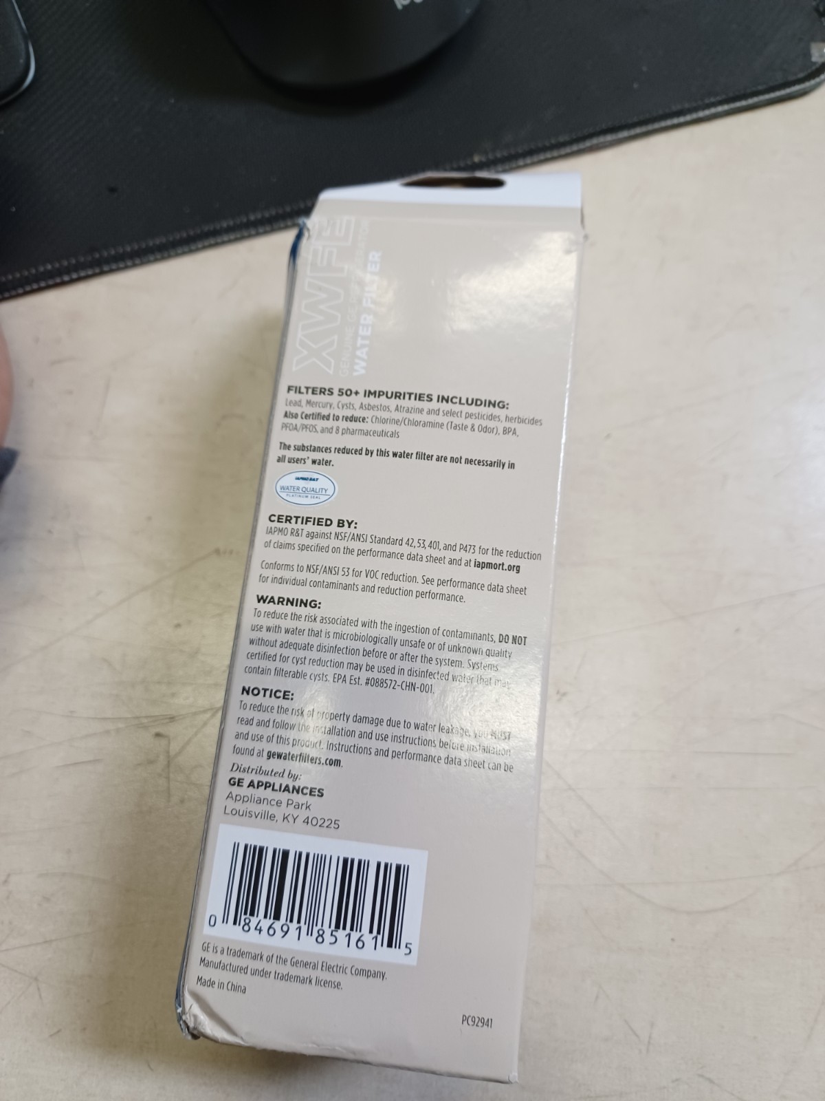 Genuine GE XWFE Refrigerator Water Filter – White OEM No Chip