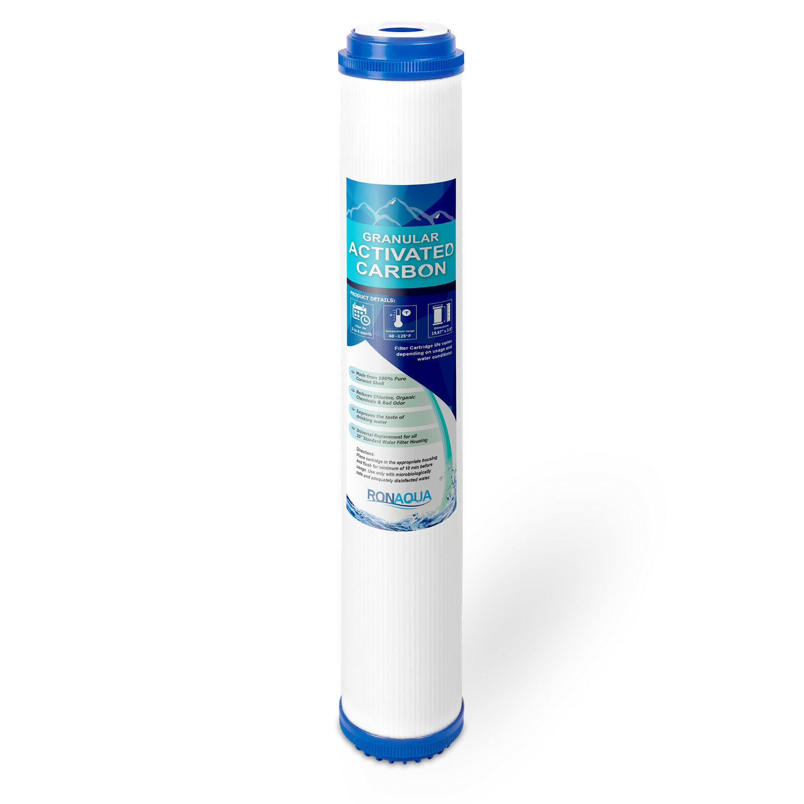 20″ x 2.5″ Granular Activated Carbon Water Filter Whole House Cartridge