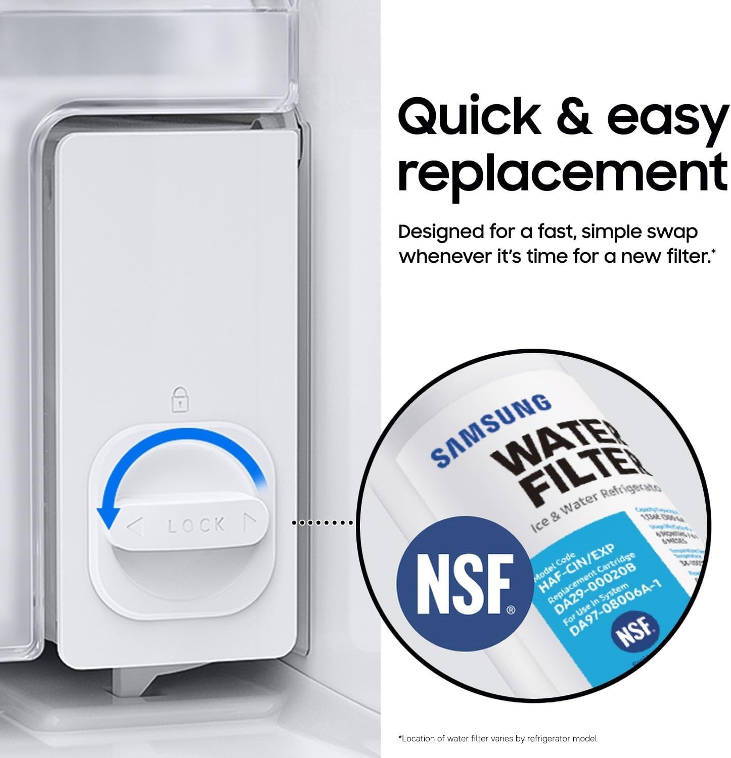 Refrigerator Water Filter Samsung HAF-CIN-2P Expensive Reduces 99 Percent