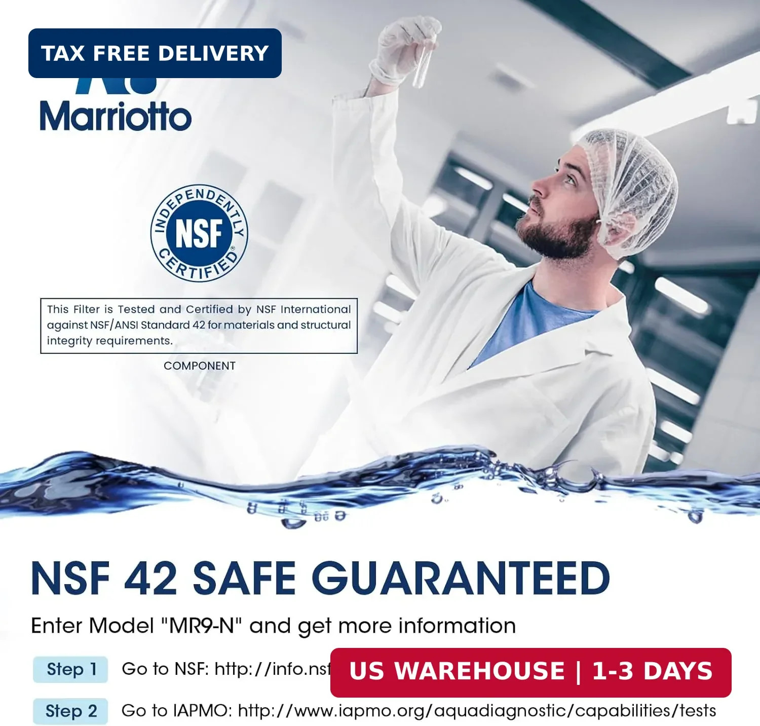 MARRIOTTO Water Filter Compatible with XWFE (Built-in CHIP), Replacement for GE