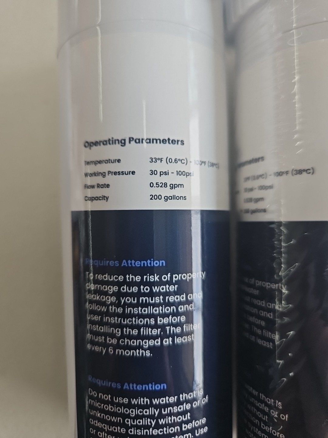 2 Pack GLACIER FRESH GF-XWF Refrigerator Water Filter Replacement for GE XWF