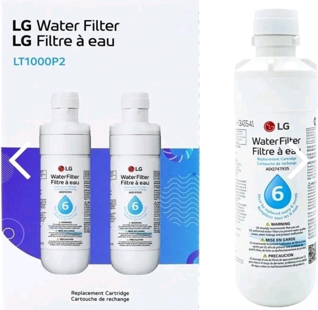 2 Pack LG LT1000P Refresh Refrigerator Ice Water Filter ADQ747935 GF-D706BSL USA