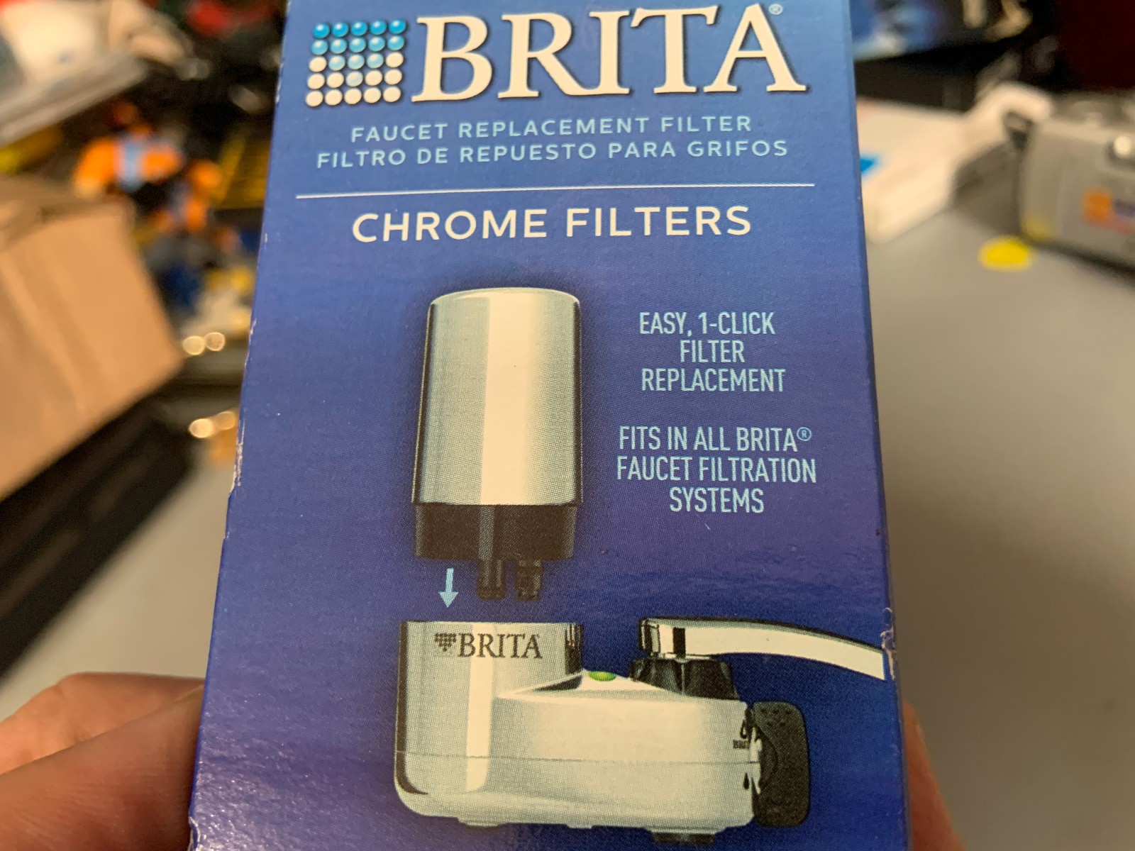 BRITA Tap Water Faucet Filter Replacement, 3 Count – Chrome 3 Filters NEW