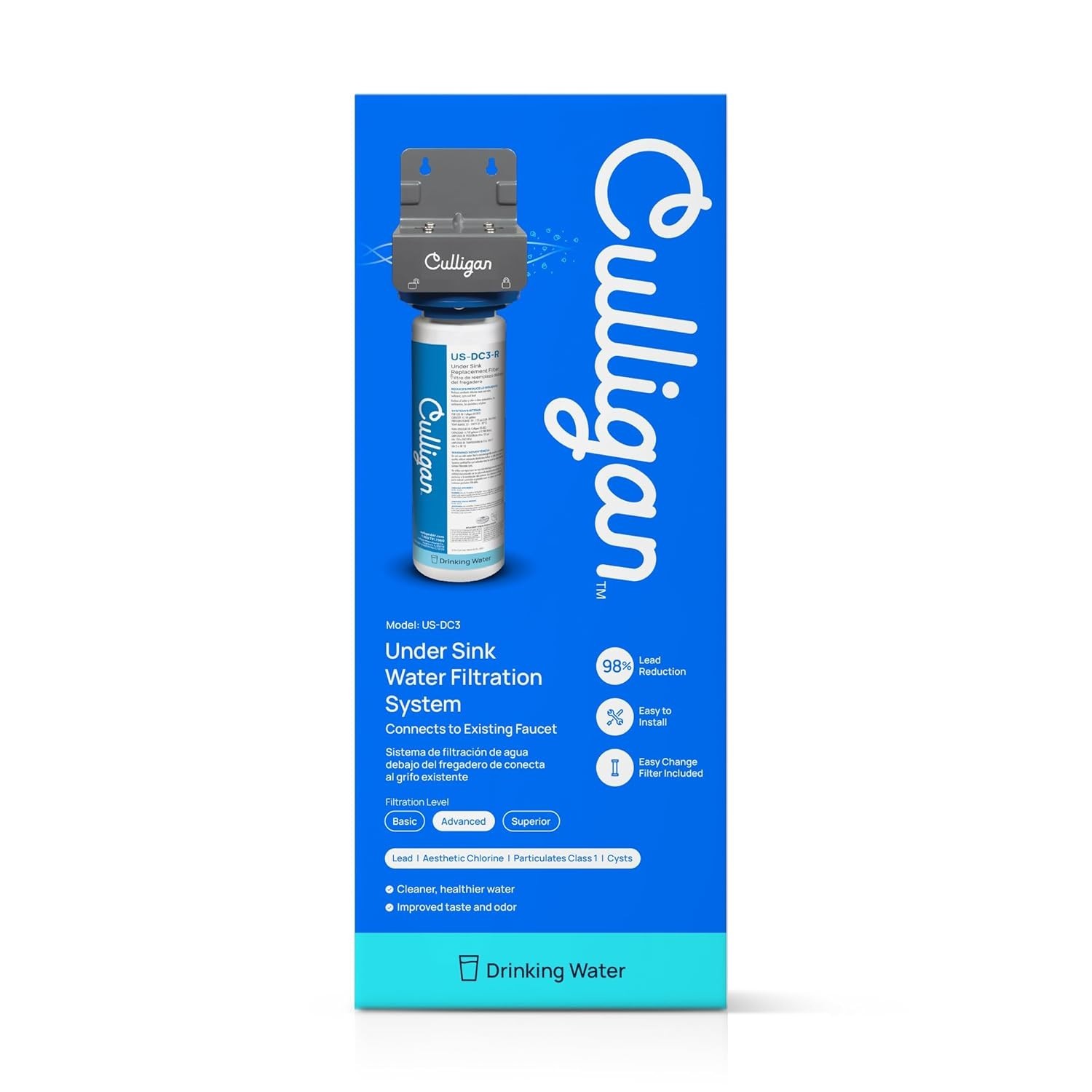 1.5 GPM Under Sink Water Filtration with Quick Twist-Lock Replacement, 12