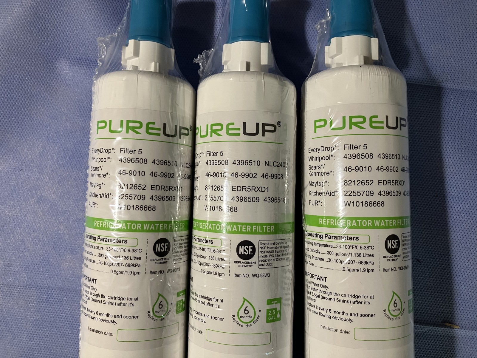 Fridge Water Filter 3 Pack 4396508 Multiple Brands