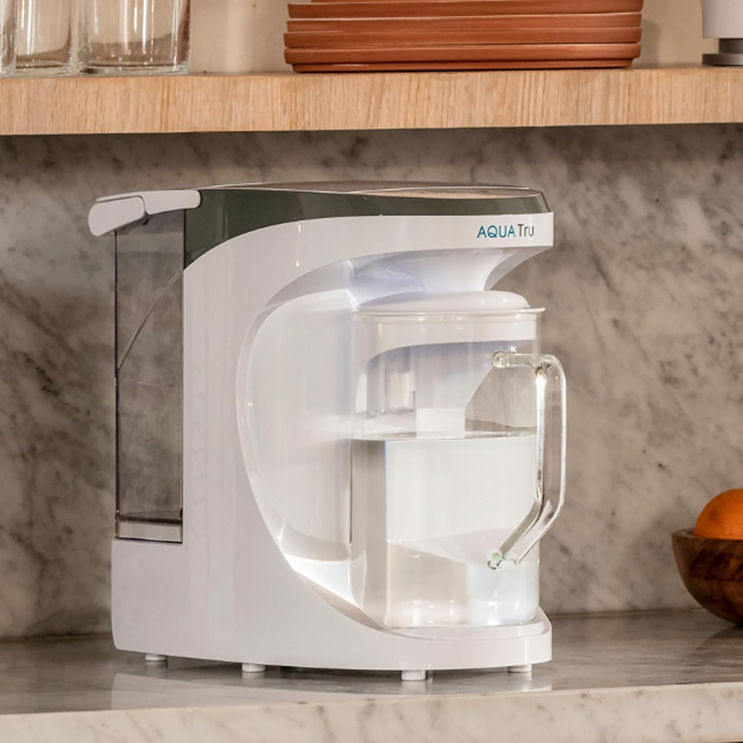 Aquatru Carafe Countertop Water Purifier | Compact 4-Stage Reverse Osmosis Syste