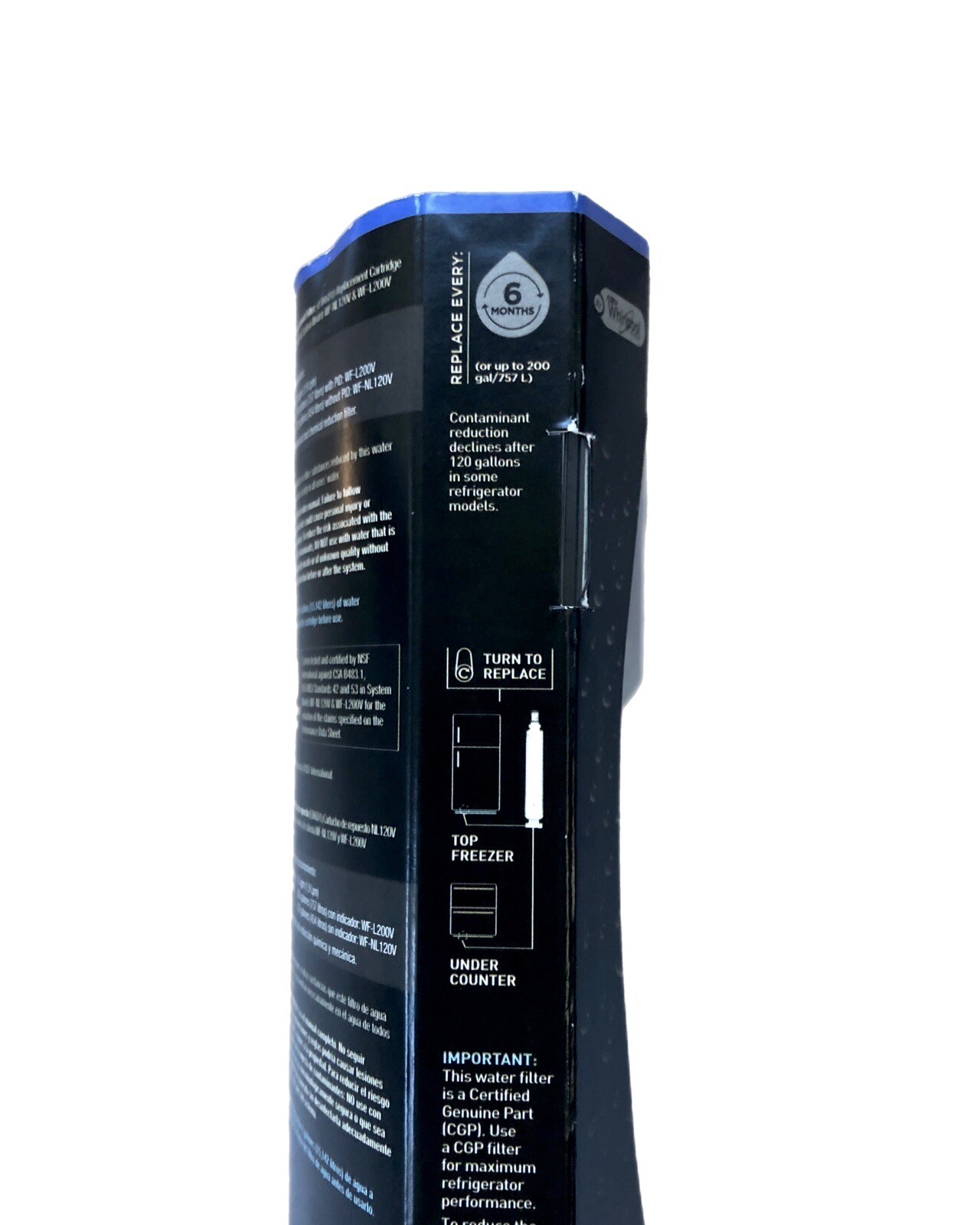 Everydrop Ice Water Refrigerator Filter 6 EDR6D1 Whirlpool 9 Contaminate Reducer