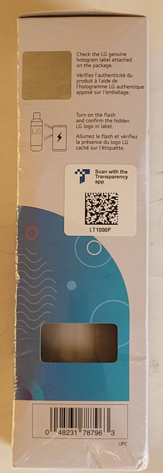 Genuine OEM LG Water Ice Filter Replacement Cartridge LT1000P/PC/PCS NEW Sealed