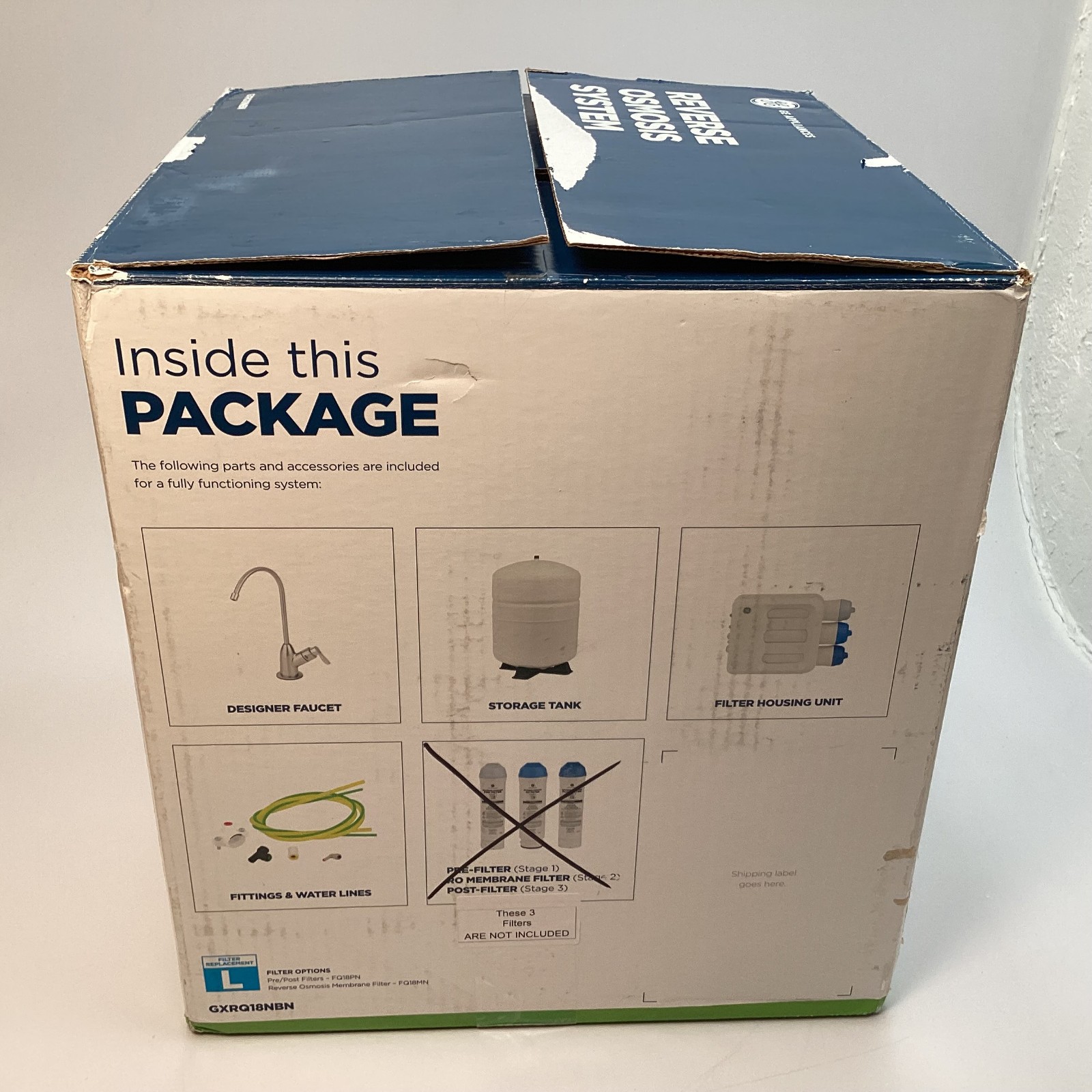 GE Appliances GXRQ18NBN Reverse Osmosis Under Sink Water Filtration System