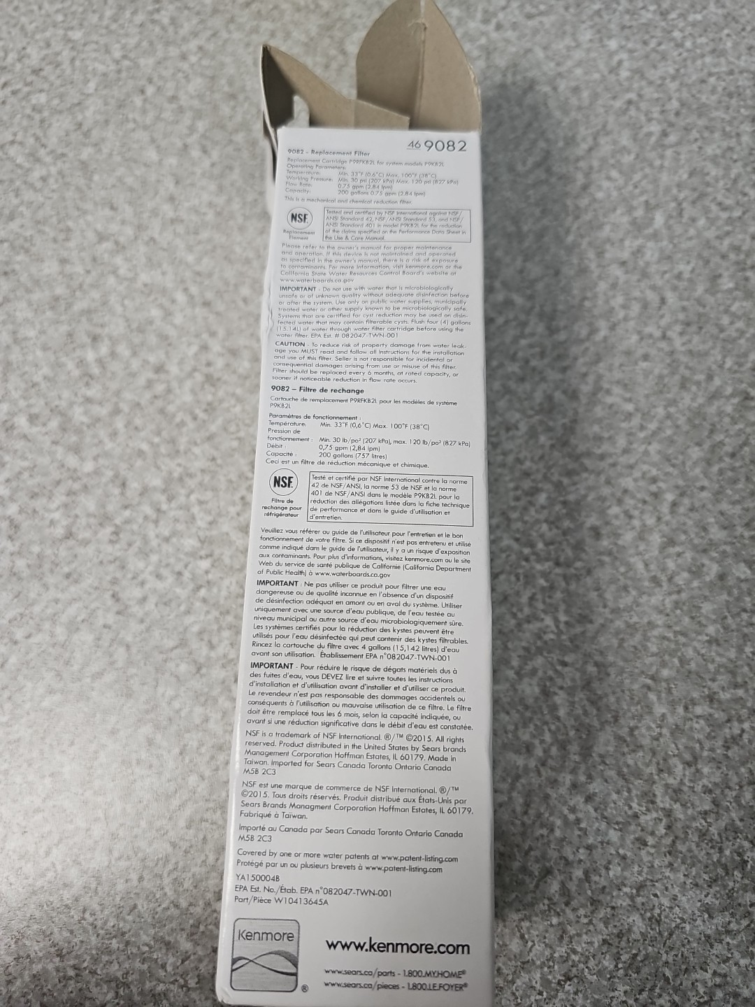 Kenmore 9082 Replacement Refrigerator Filter