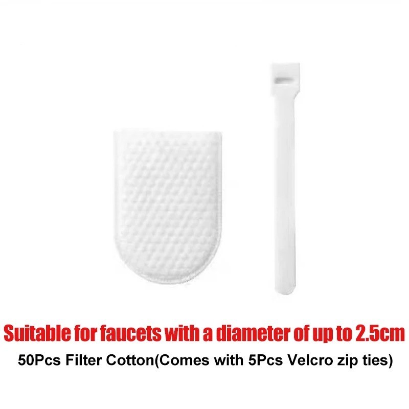 50PCS Cotton Filter Bag For Faucet, DIY Faucet Filter Cotton Bags Water Filters